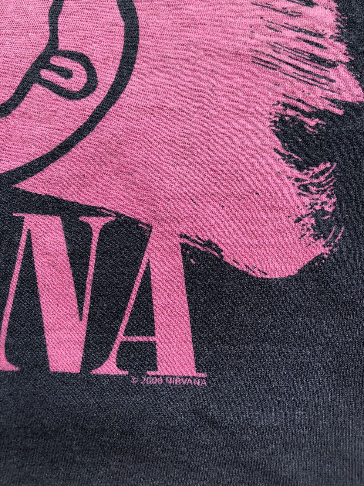 Band Tees Vintage 2008 Nirvana Kurt Cobain Smile Black Tee Size M / US 6-8 / IT 42-44 - 5 Thumbnail