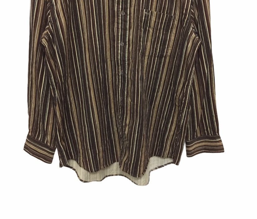 Japanese Brand × Yoshiyuki Konishi FICCE by YOSHIYUKI KONISHI stripe corduroy button up shirt Size US L / EU 52-54 / 3 - 3 Thumbnail