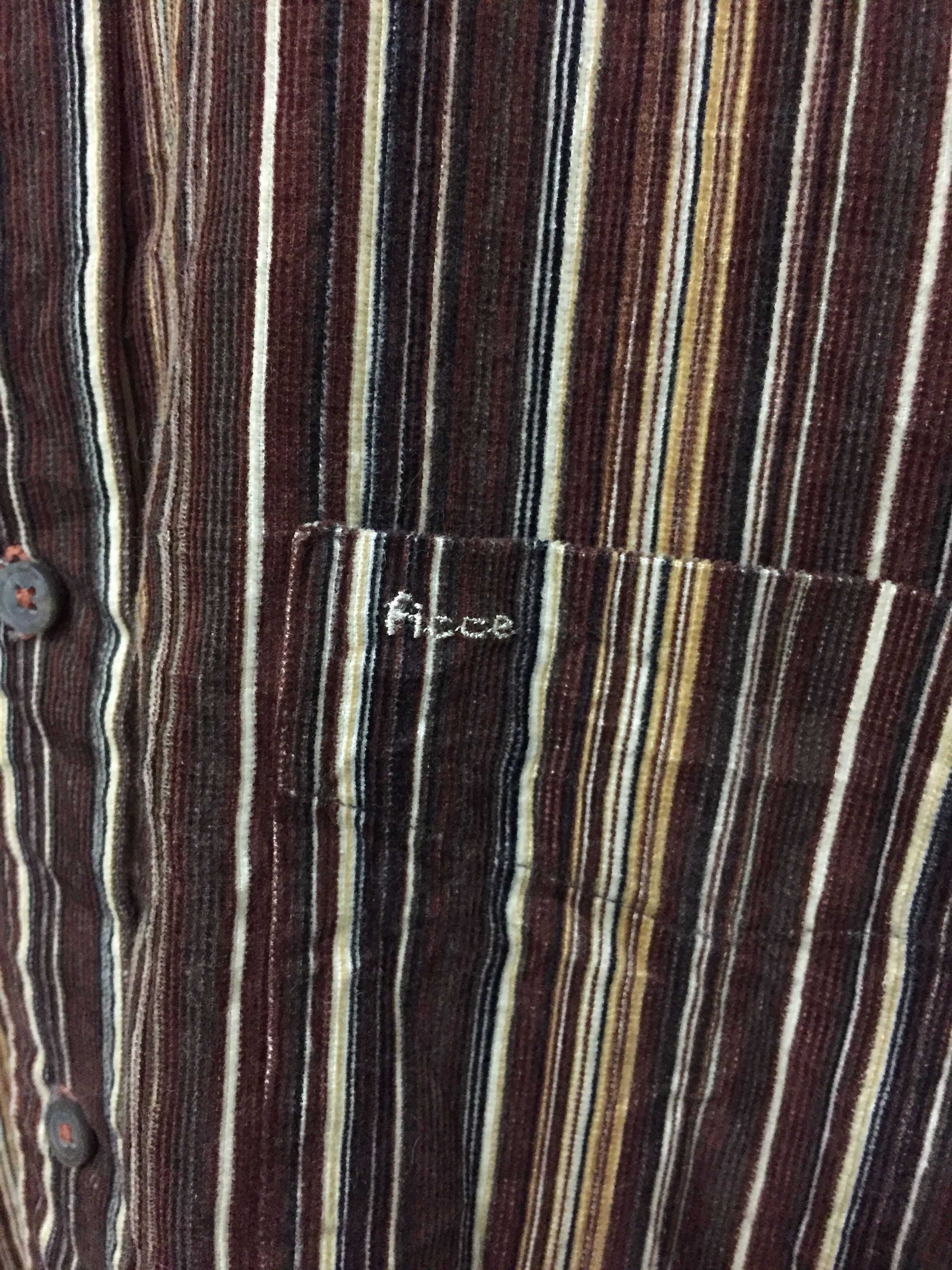 Japanese Brand × Yoshiyuki Konishi FICCE by YOSHIYUKI KONISHI stripe corduroy button up shirt Size US L / EU 52-54 / 3 - 4 Thumbnail