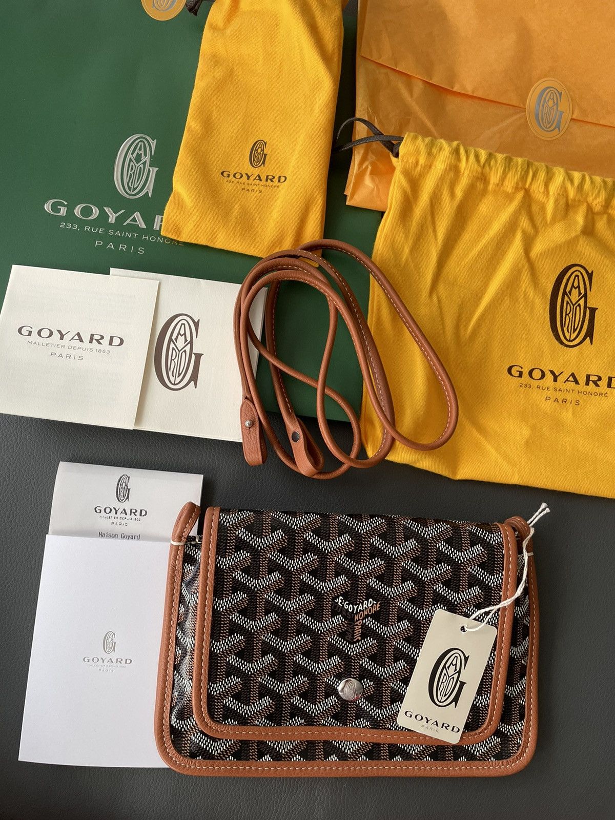 image of Goyard Limited Edition Crossbody Iconic Logo Bag in Black, Men's