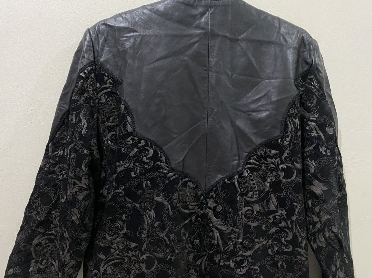 Japanese Brand LEATHER JACKET Inspired By Versace Borroco Coat Size US M / EU 48-50 / 2 - 8 Thumbnail