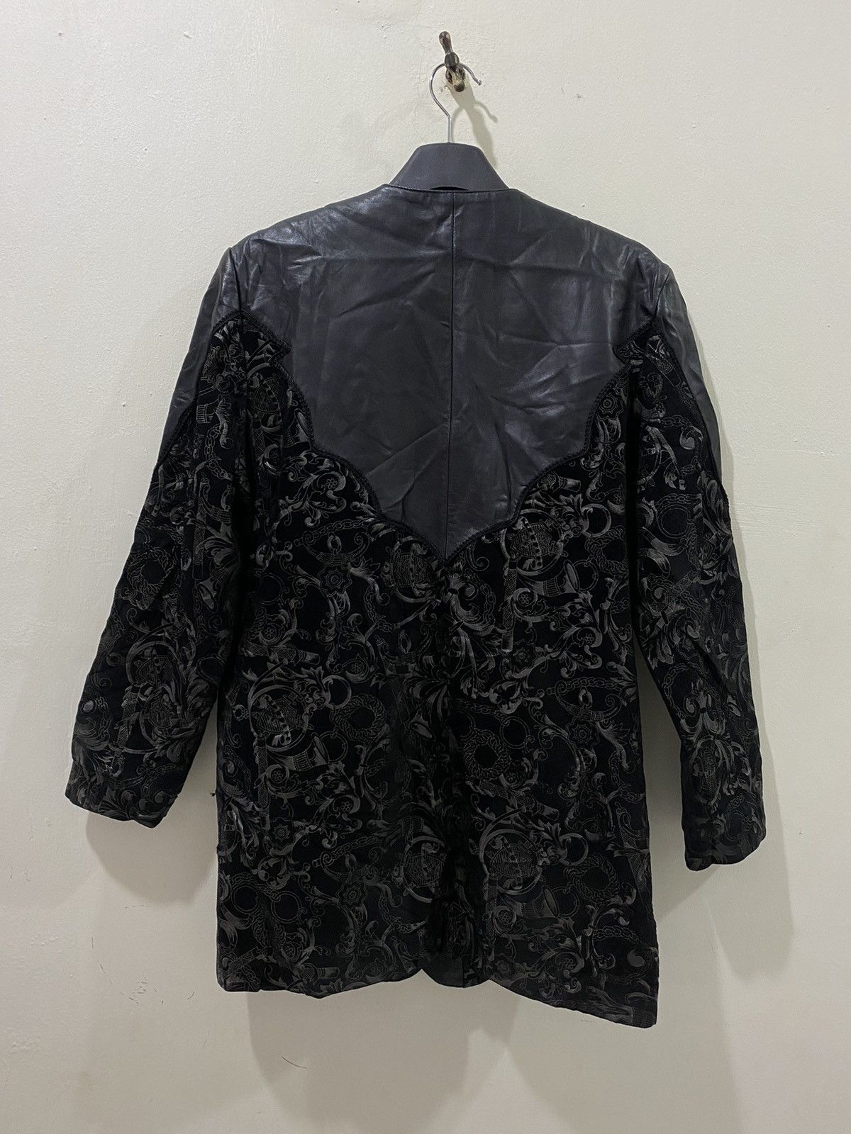 Japanese Brand LEATHER JACKET Inspired By Versace Borroco Coat Size US M / EU 48-50 / 2 - 7 Thumbnail