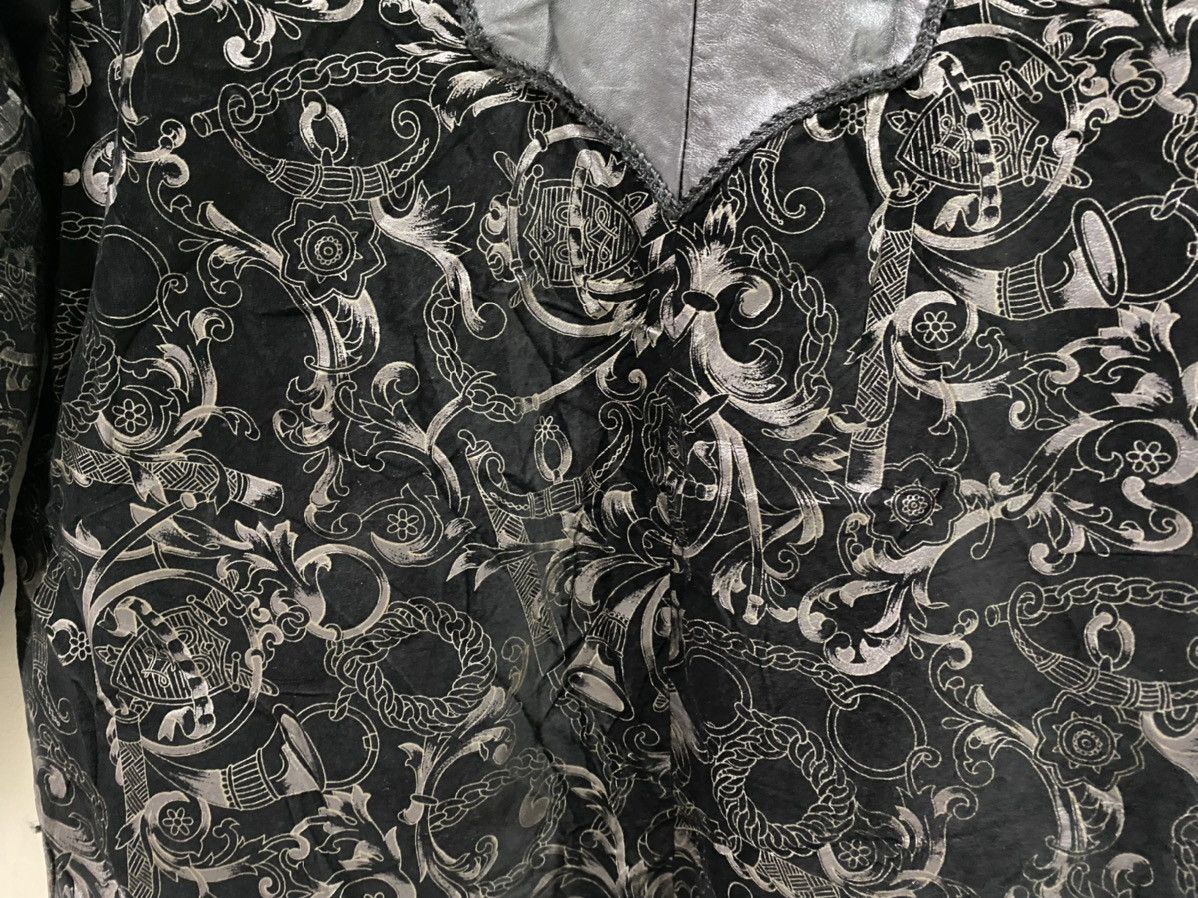 Japanese Brand LEATHER JACKET Inspired By Versace Borroco Coat Size US M / EU 48-50 / 2 - 9 Thumbnail