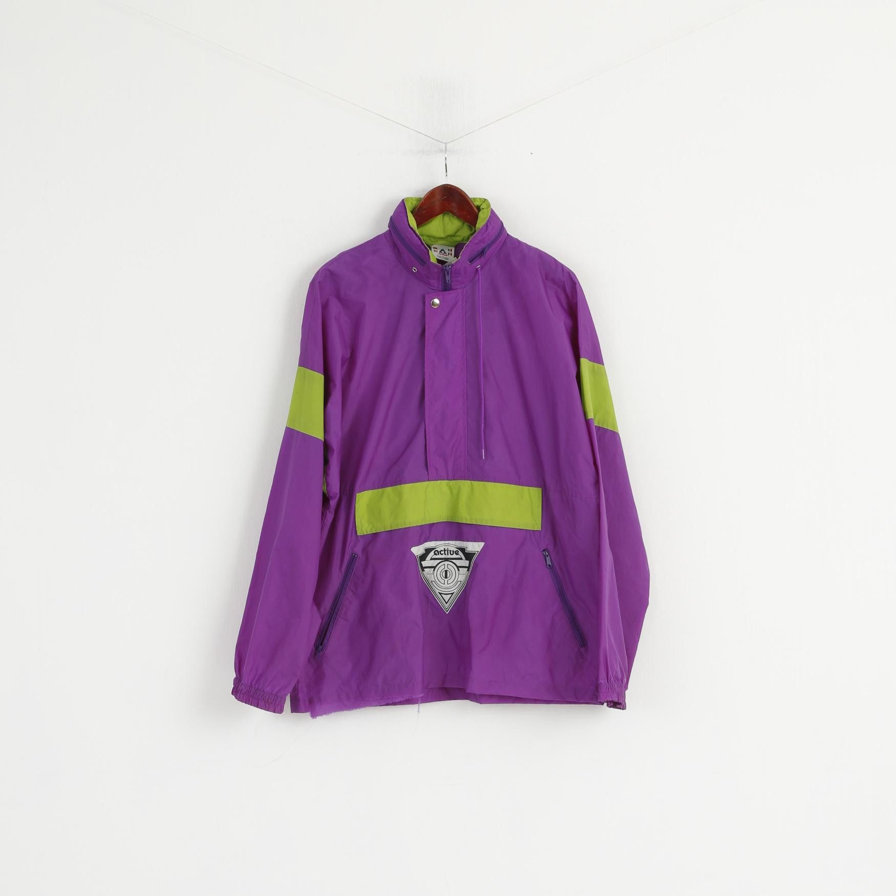 Vintage Active Men L Rain Jacket Purple Pullover Nylon 1703 Size US L / EU 52-54 / 3 - 1 Thumbnail