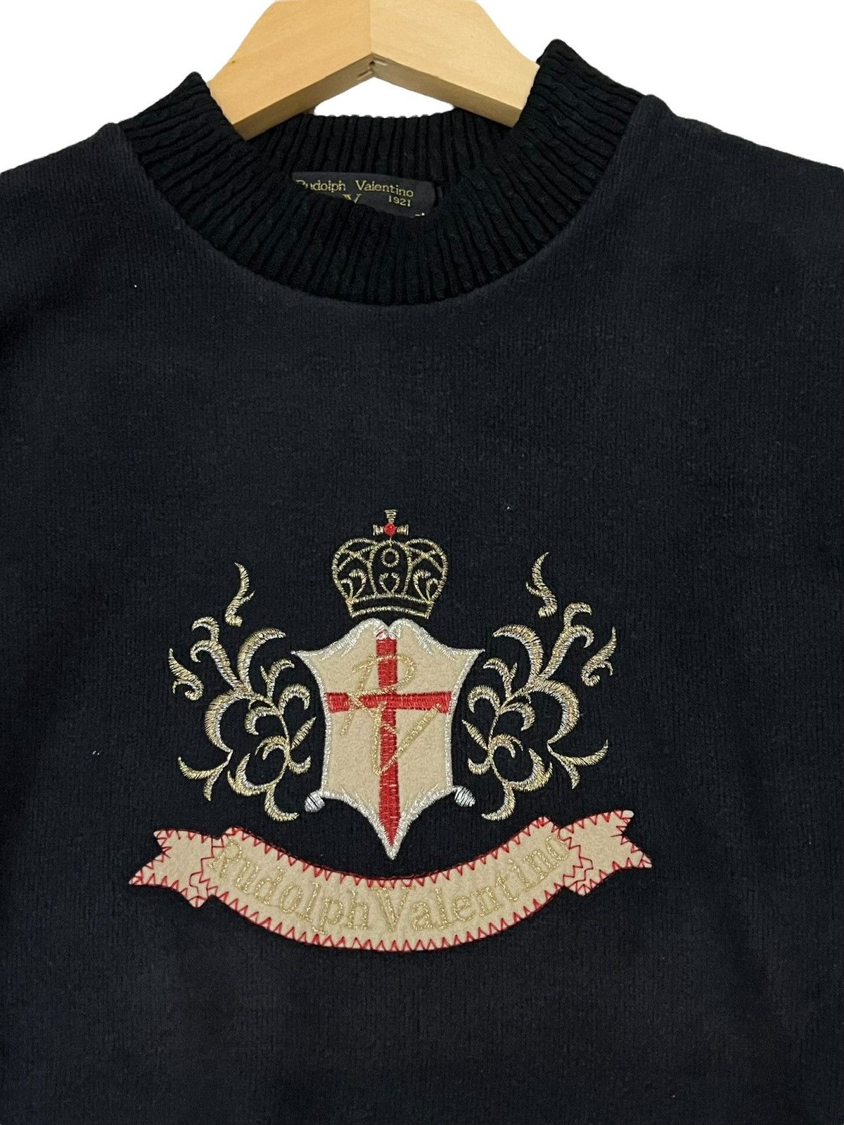 Giovanni Valentino × Valentino VINTAGE RUDOLPH VALENTINO EMBROIDERY SPELL OUT BIG LOGO Size US M / EU 48-50 / 2 - 1 Thumbnail