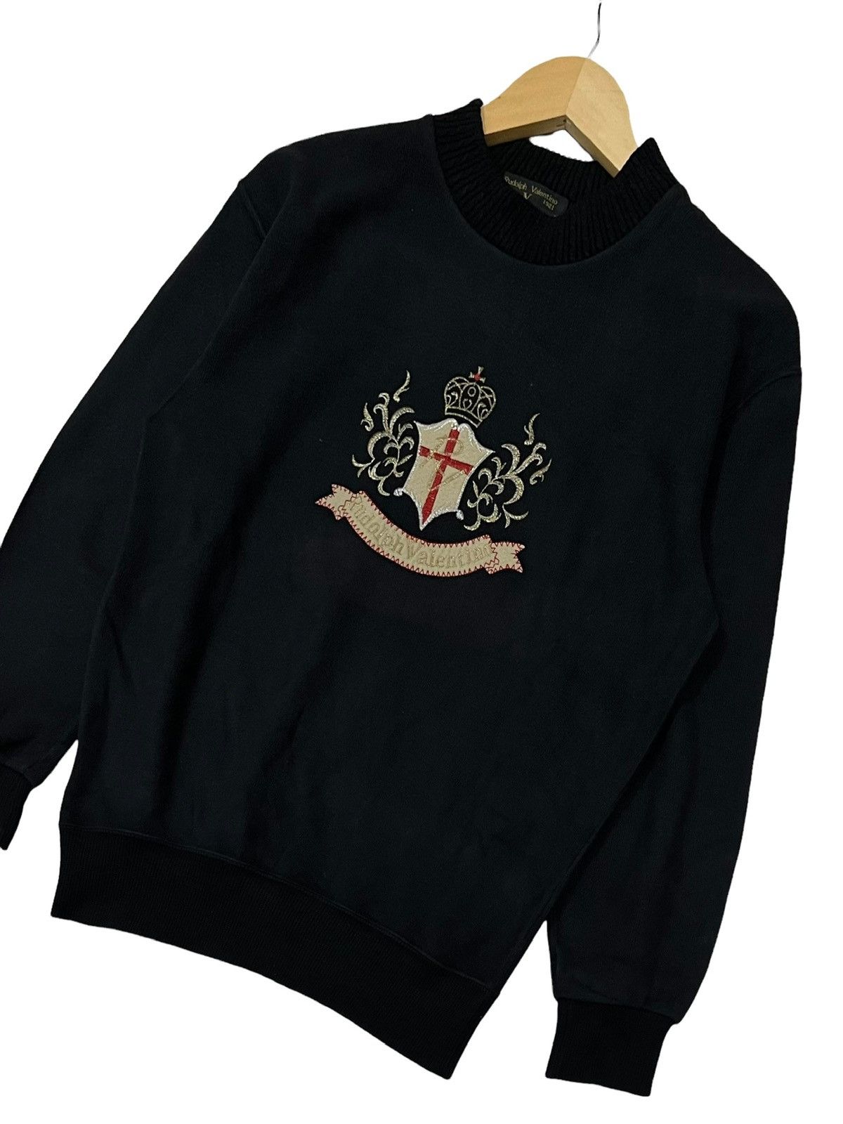 Giovanni Valentino × Valentino VINTAGE RUDOLPH VALENTINO EMBROIDERY SPELL OUT BIG LOGO Size US M / EU 48-50 / 2 - 7 Thumbnail
