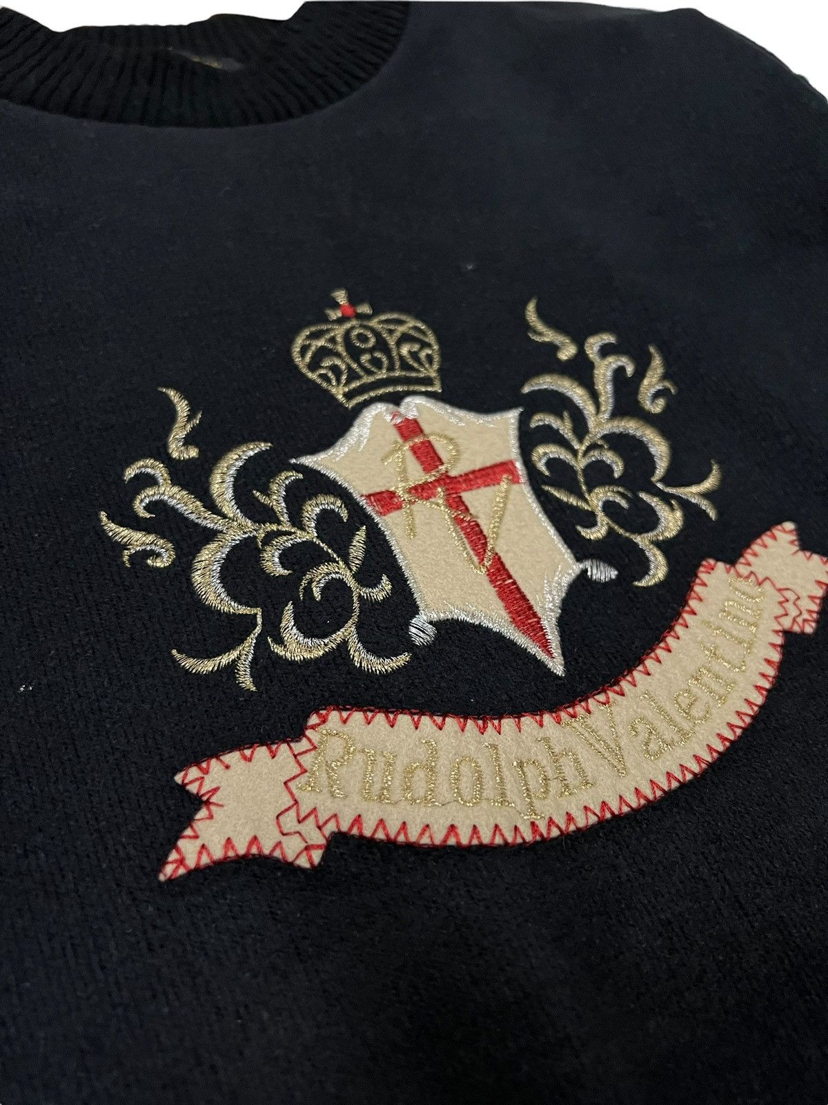 Giovanni Valentino × Valentino VINTAGE RUDOLPH VALENTINO EMBROIDERY SPELL OUT BIG LOGO Size US M / EU 48-50 / 2 - 6 Thumbnail