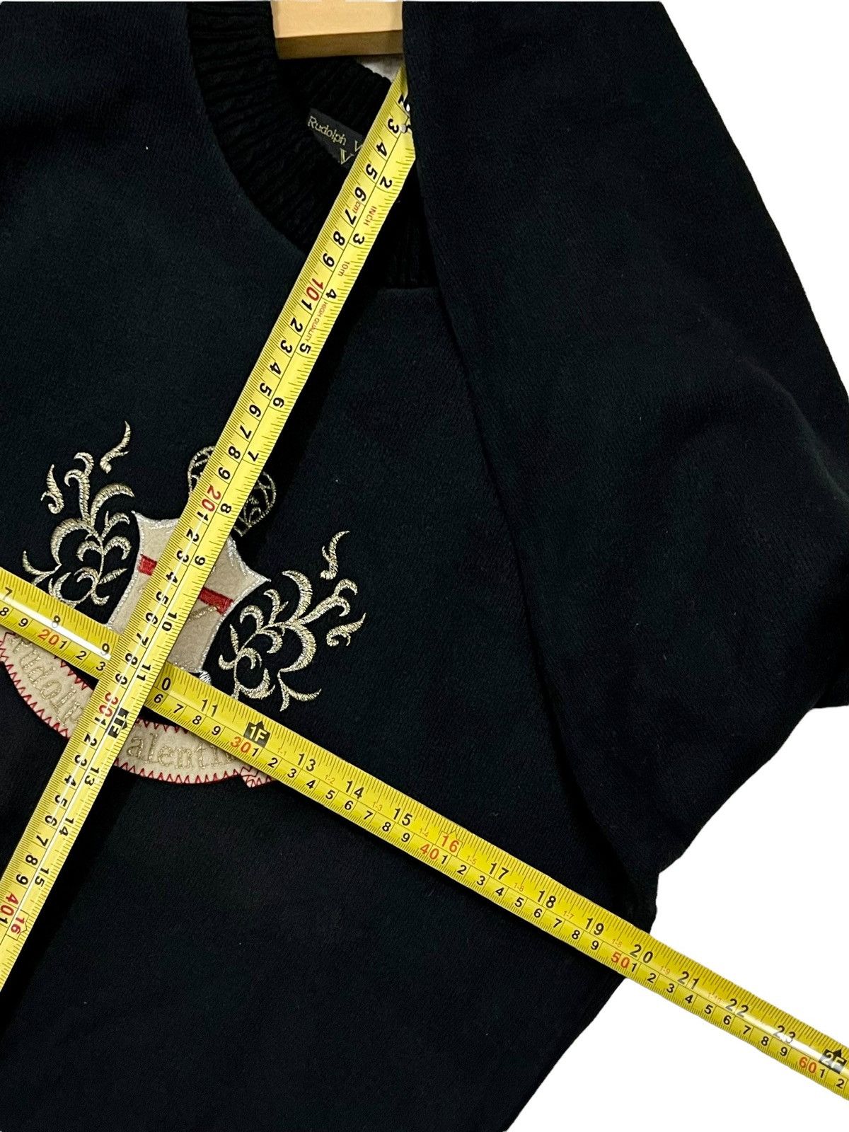 Giovanni Valentino × Valentino VINTAGE RUDOLPH VALENTINO EMBROIDERY SPELL OUT BIG LOGO Size US M / EU 48-50 / 2 - 13 Thumbnail
