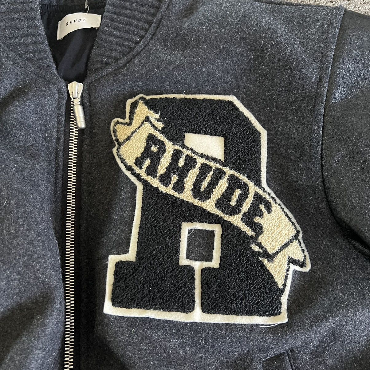 Rhude Rhude Leather and Wool Varsity Jacket Size US L / EU 52-54 / 3 - 3 Thumbnail