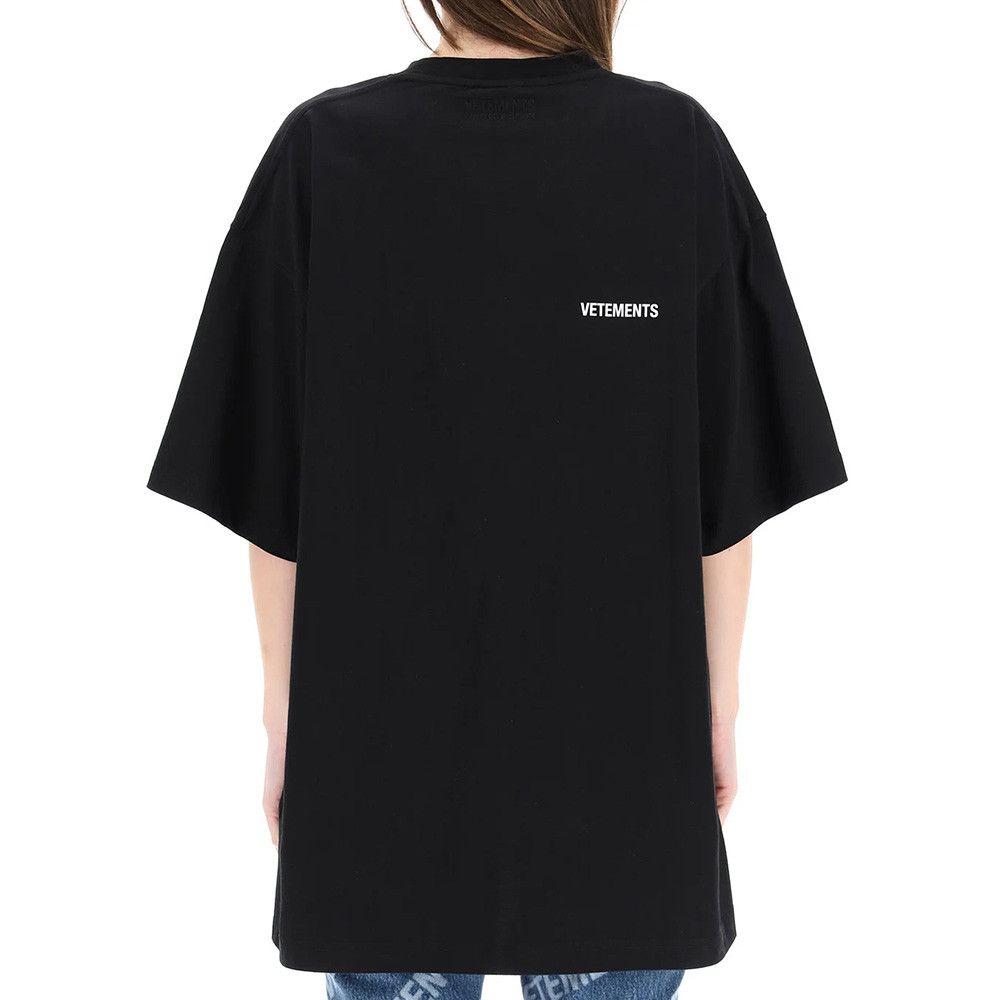 Vetements Vetements Women's No Mainstream Cotton T-Shirt Black Size M / US 6-8 / IT 42-44 - 3 Thumbnail