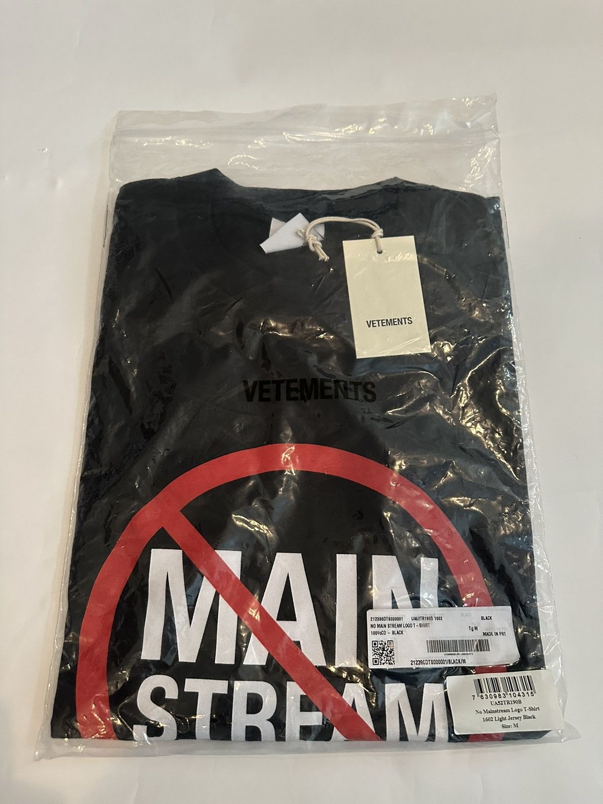 Vetements Vetements Women's No Mainstream Cotton T-Shirt Black Size M / US 6-8 / IT 42-44 - 7 Thumbnail