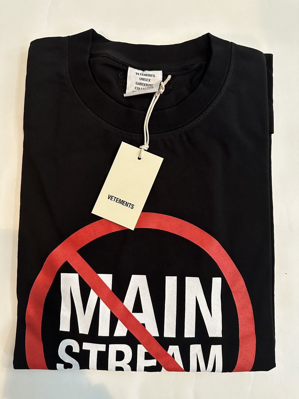 Vetements Vetements Women's No Mainstream Cotton T-Shirt Black Size M / US 6-8 / IT 42-44 - 9 Thumbnail