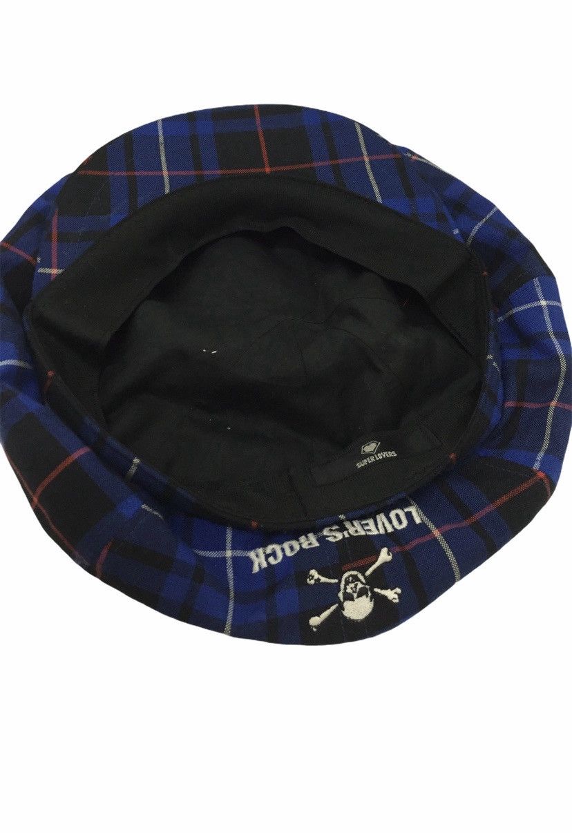 Super Lovers Superlovers Japan skull cross bone tartan hat Size ONE SIZE - 4 Thumbnail