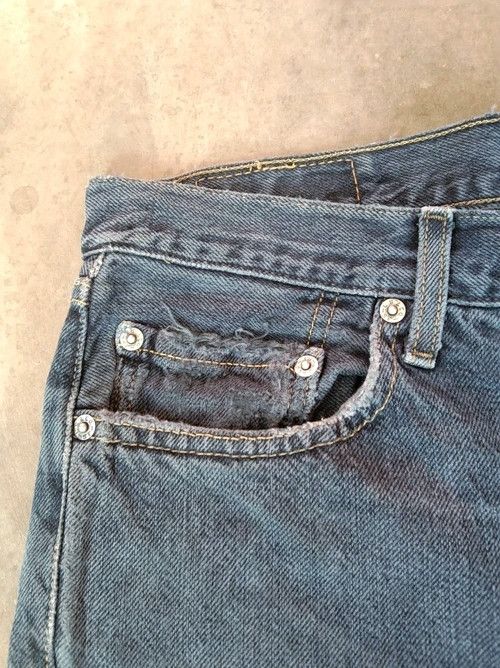 Levi's × Vintage Vintage Levis 501 Straight Leg Distressed Jeans 36x30 Size US 36 / EU 52 - 6 Thumbnail