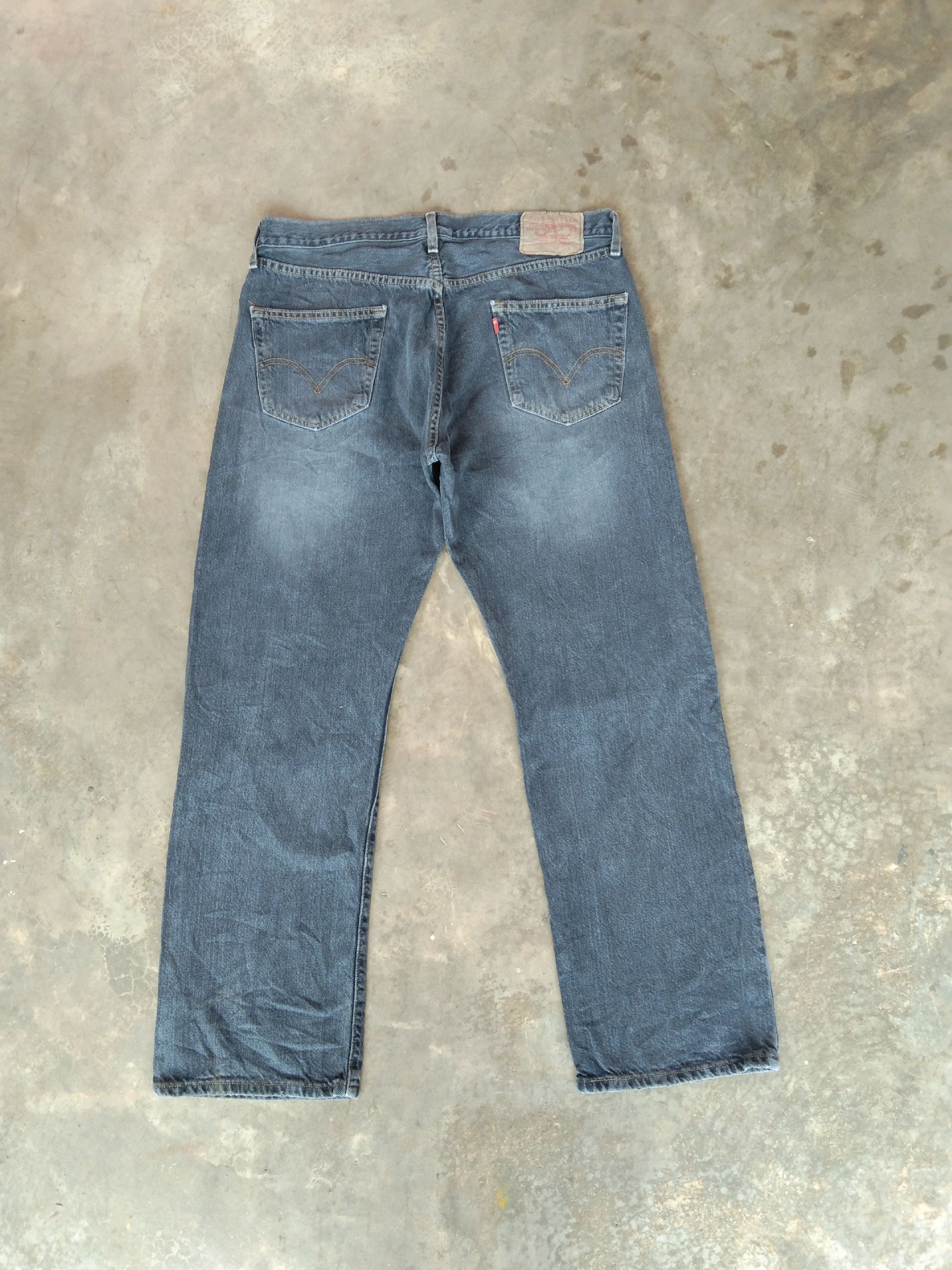 Levi's × Vintage Vintage Levis 501 Straight Leg Distressed Jeans 36x30 Size US 36 / EU 52 - 2 Thumbnail
