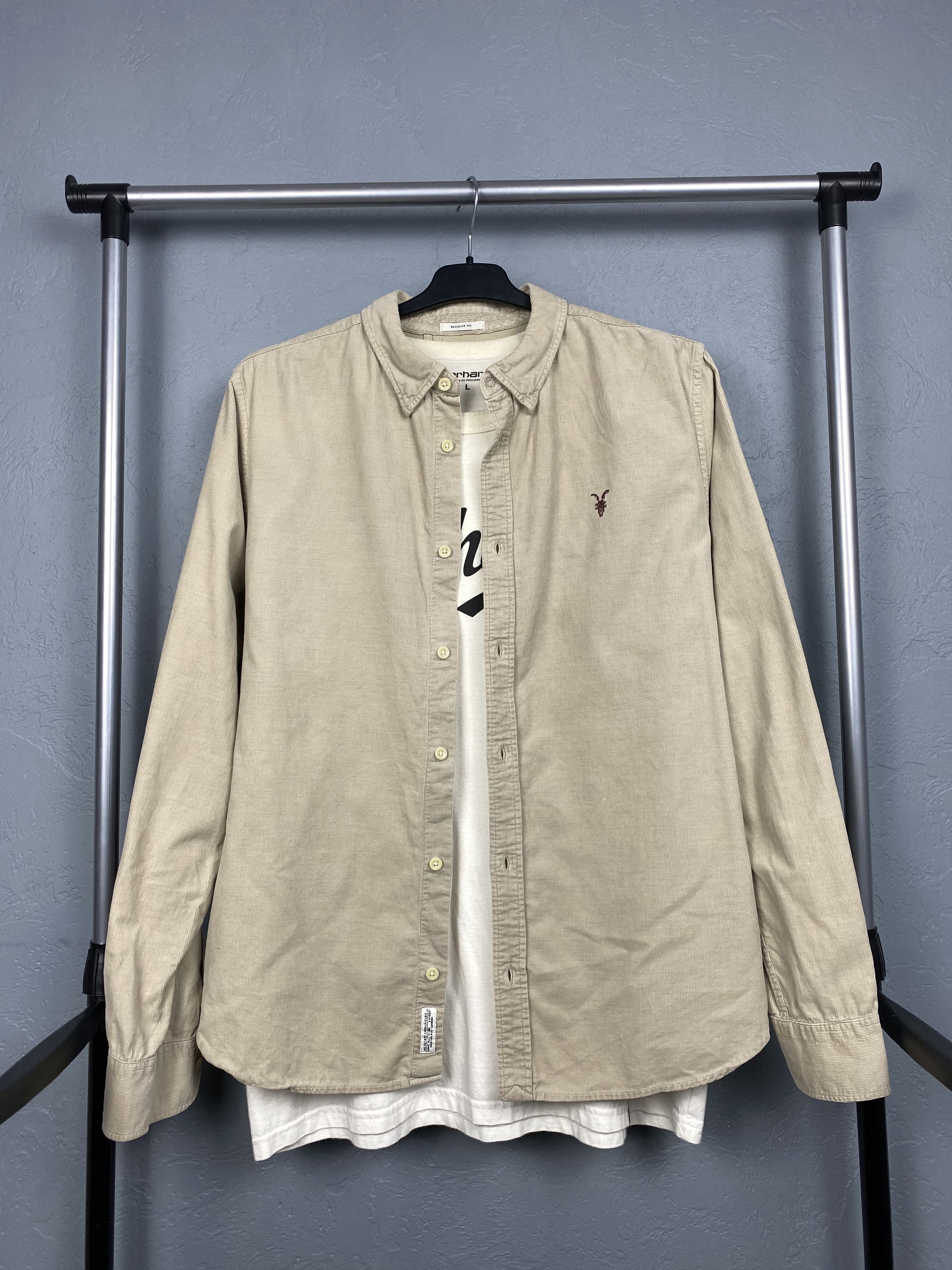 Allsaints × Flannel Allsaints Mens Sorley Flannel Corduroy Shirt Size M Size US M / EU 48-50 / 2 - 1 Thumbnail