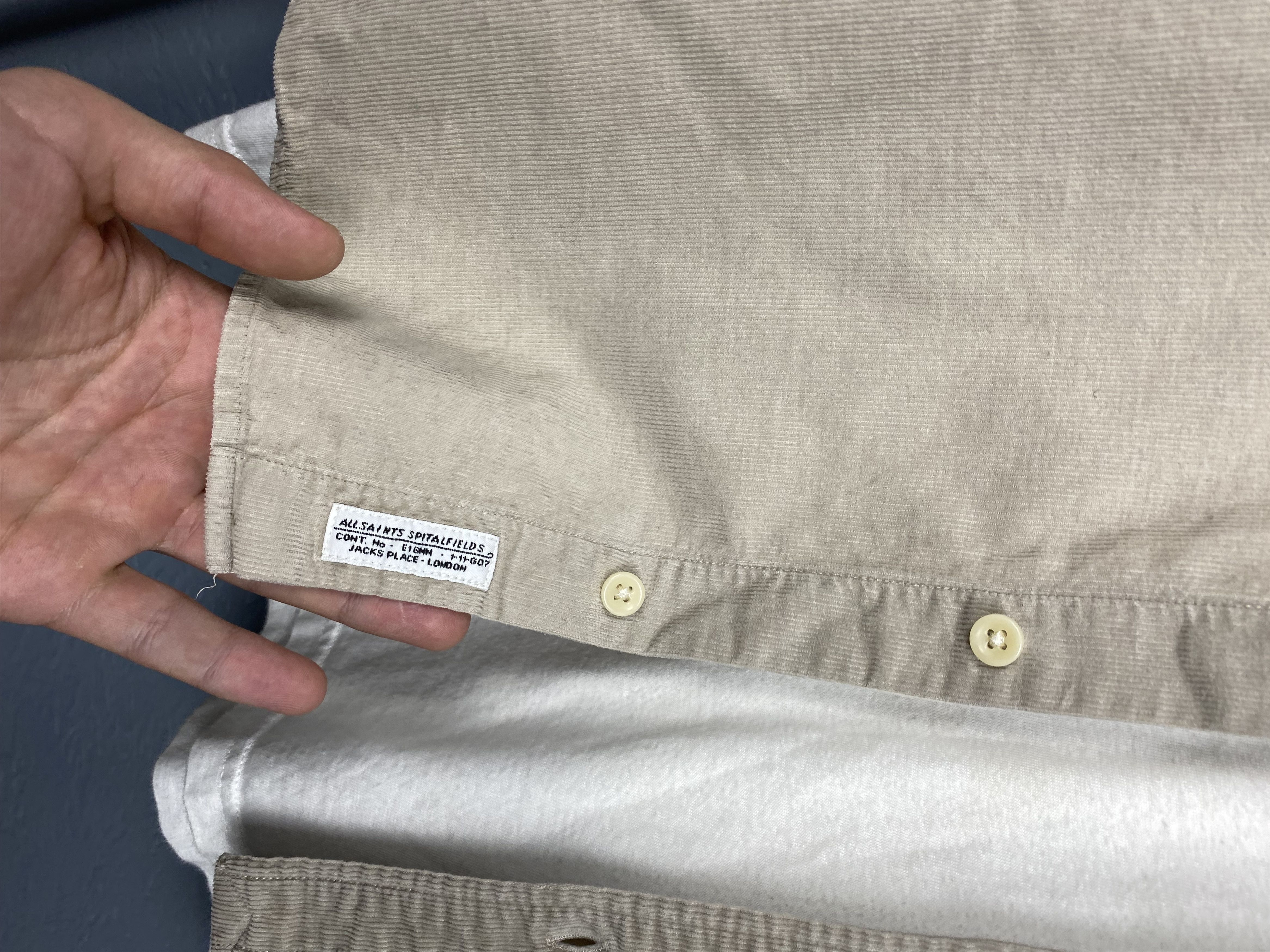Allsaints × Flannel Allsaints Mens Sorley Flannel Corduroy Shirt Size M Size US M / EU 48-50 / 2 - 4 Thumbnail