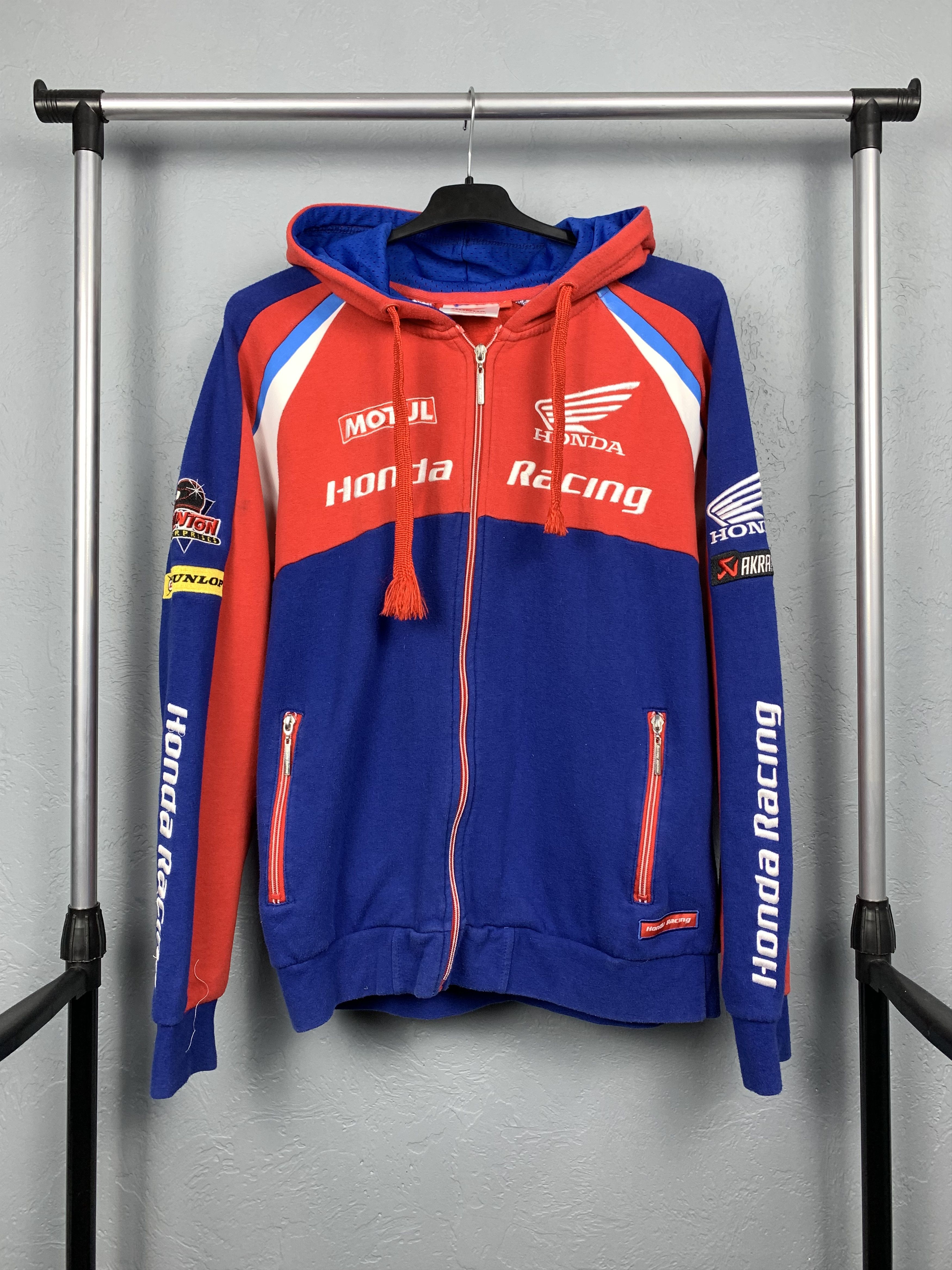 Honda × Vintage Honda Racing Team Vintage Mens Zip Hoodie Size US S / EU 44-46 / 1 - 1 Thumbnail