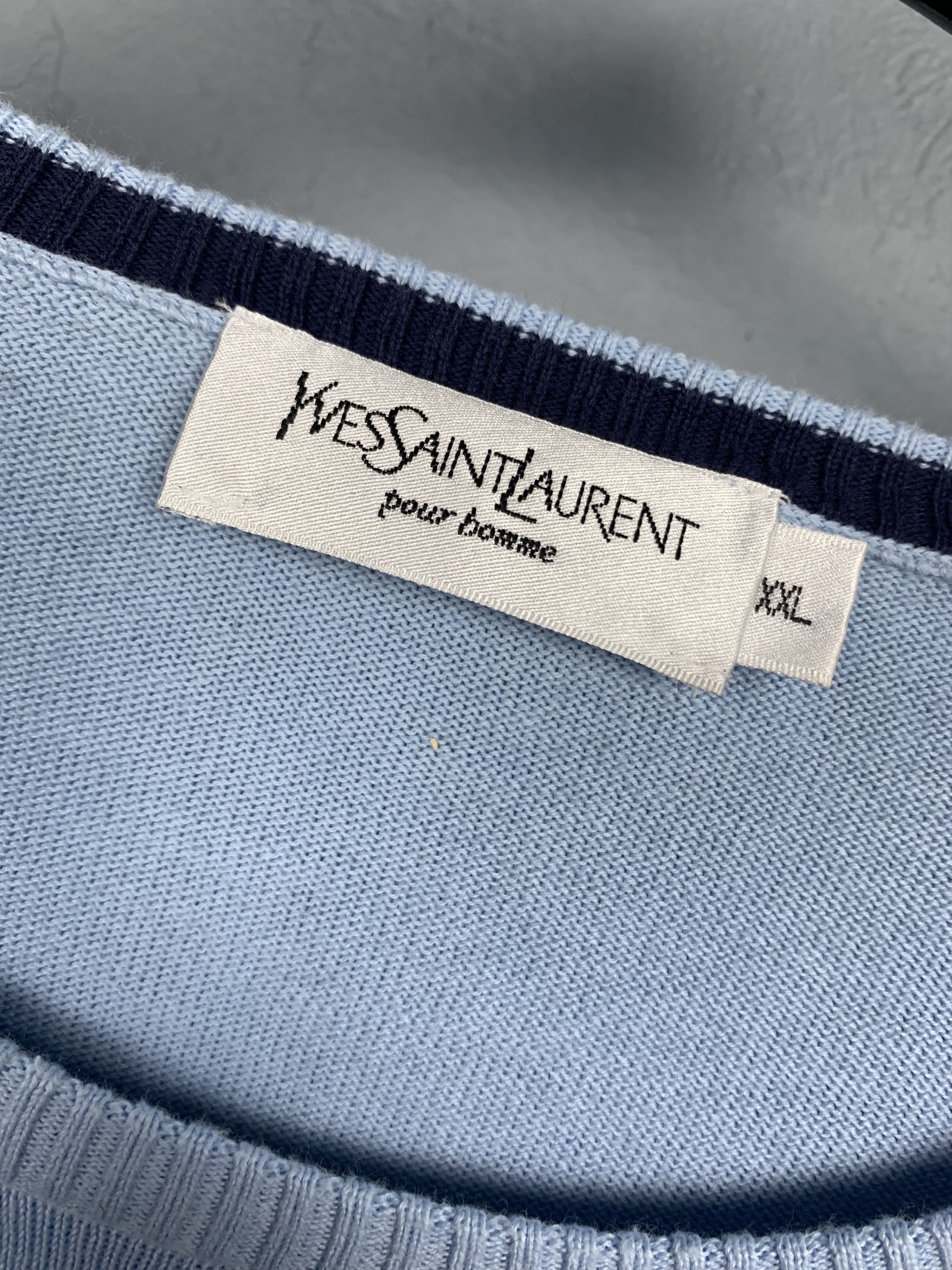Yves Saint Laurent Yves Saint Laurent YSL Big Logo Mens Sweater Size US XXL / EU 58 / 5 - 3 Thumbnail