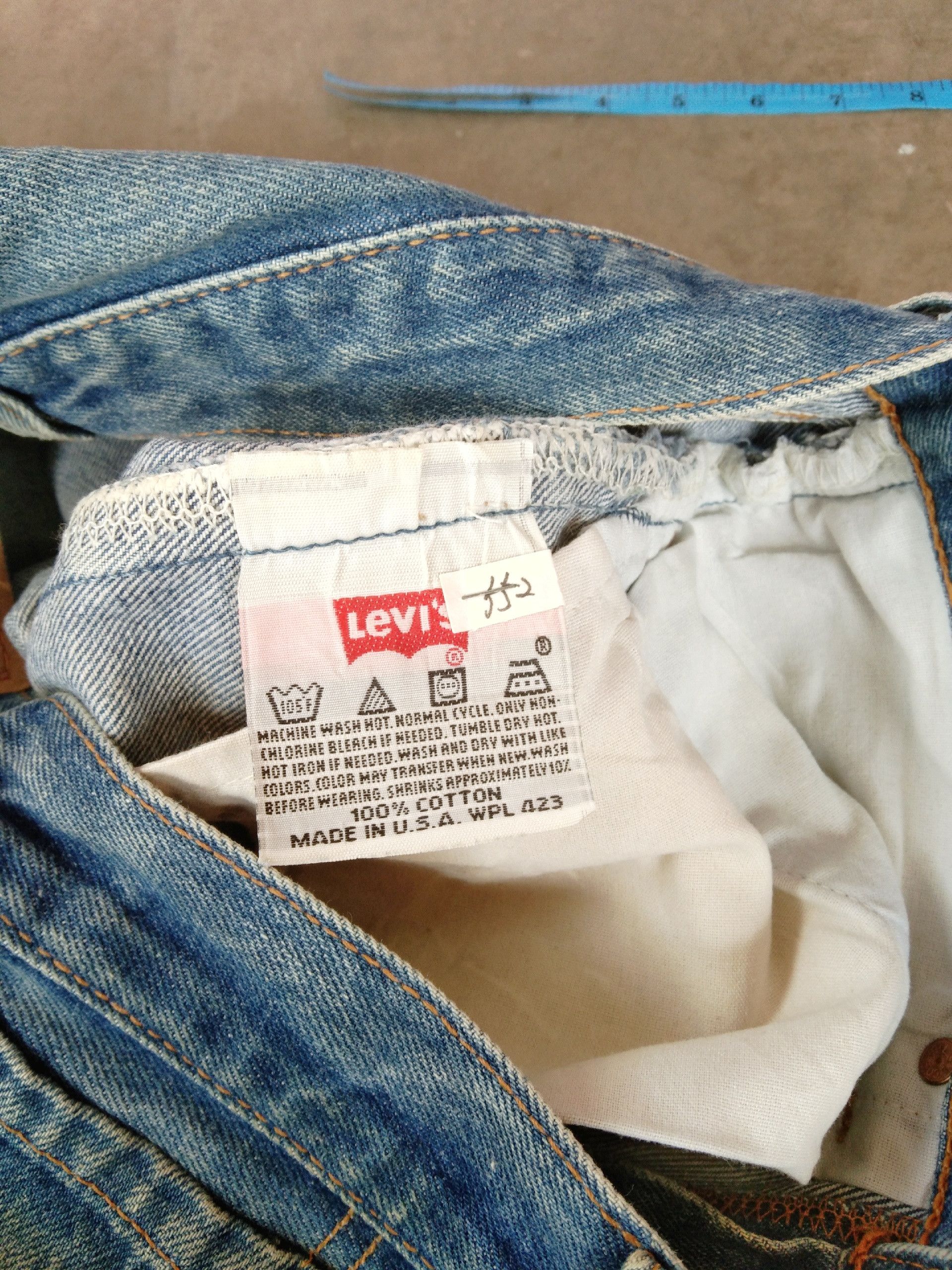 Levi's 90s Vintage Levi's 501 Made In USA Straight Distressed Jeans Size US 31 - 7 Thumbnail