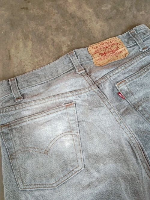Levi's × Vintage 80s Vintage Levis 501 Grey Jeans Made In USA 29x32 Size US 29 - 4 Thumbnail