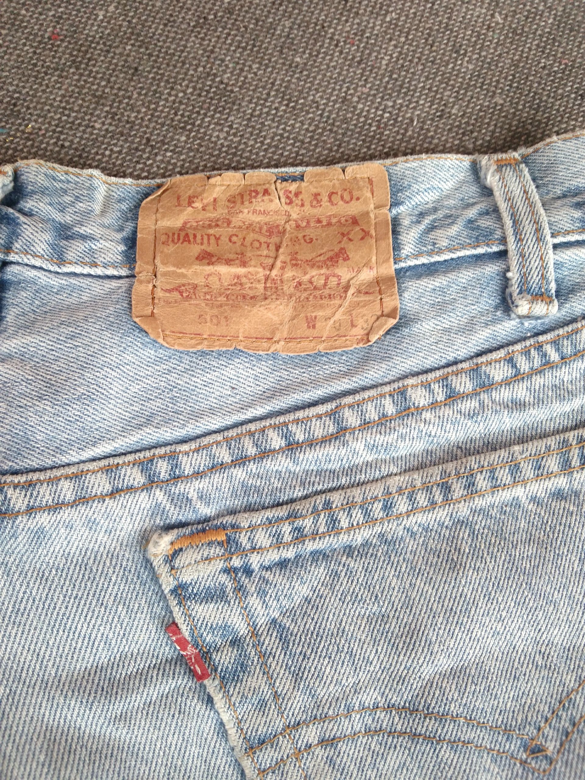 Levi's 90s Vintage Levis 501 Made In USA Distressed Jeans 29x31 Size US 29 - 3 Thumbnail