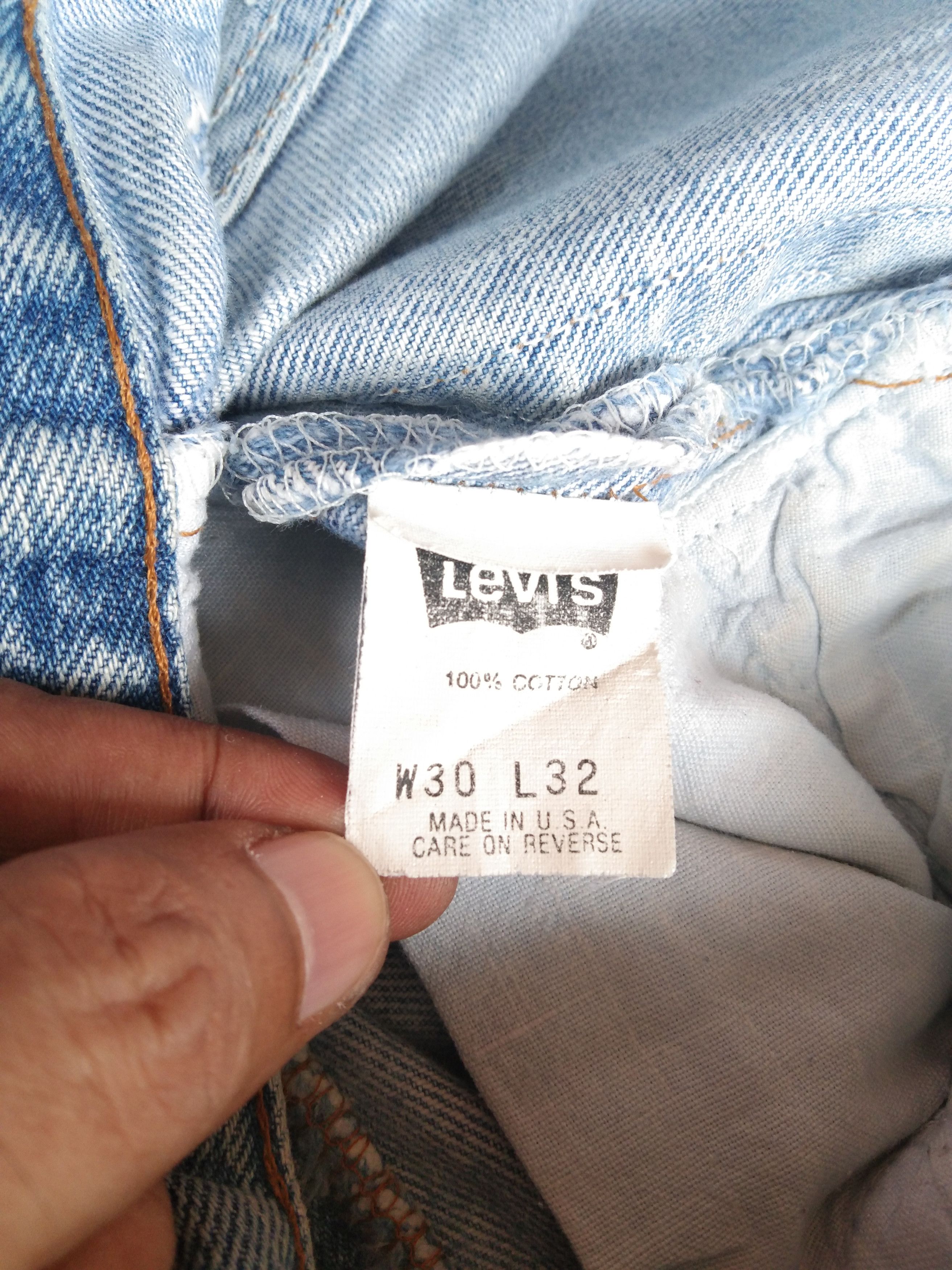 Levi's 90s Vintage Levis 501 Made In USA Distressed Jeans 29x31 Size US 29 - 10 Thumbnail