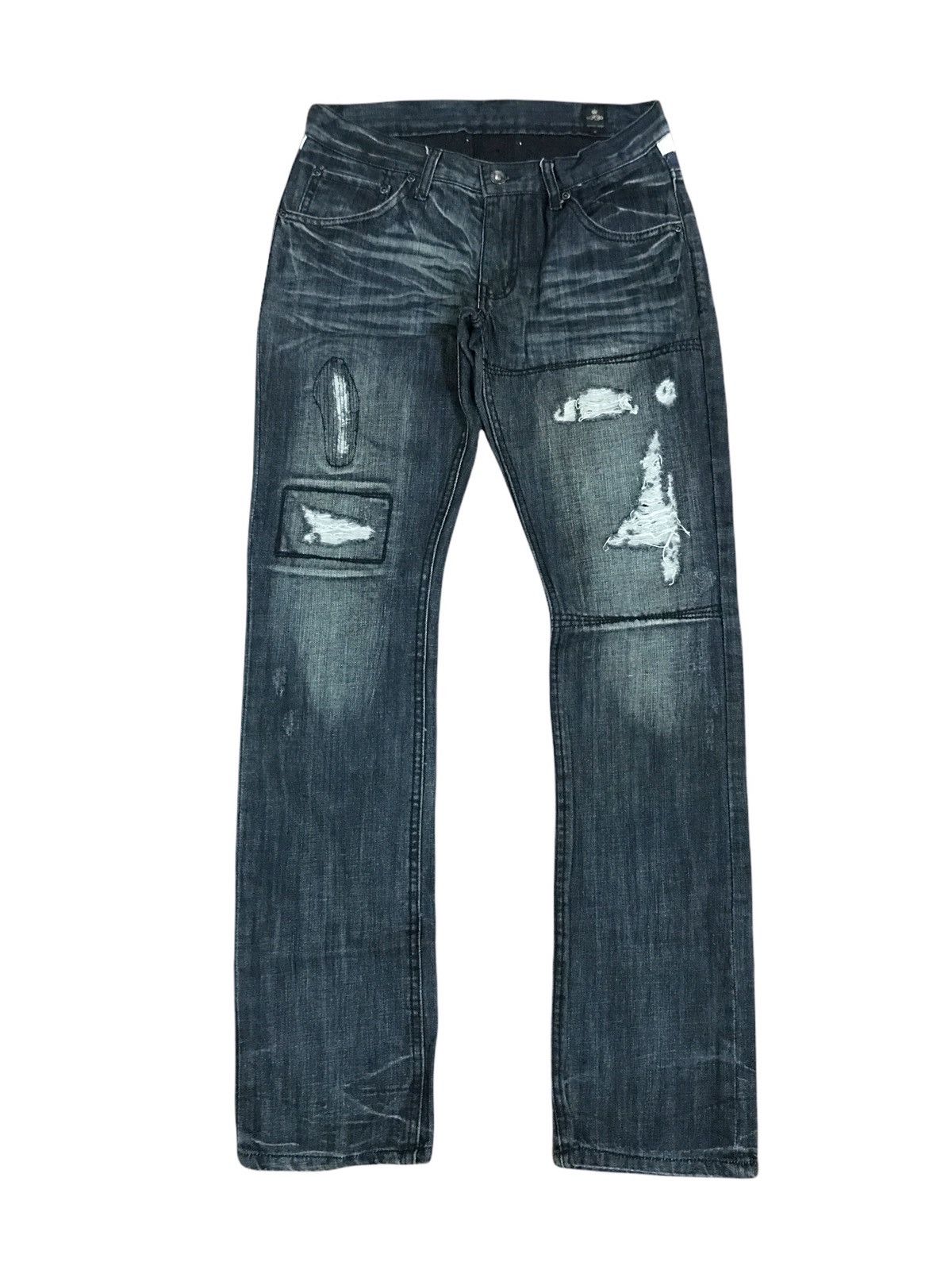 20471120 × In The Attic × Seditionaries Vintage Japanese Semantic Design Black Distressed Jeans Size US 28 / EU 44 - 1 Thumbnail