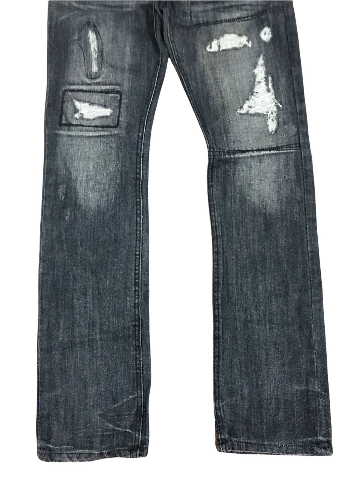 20471120 × In The Attic × Seditionaries Vintage Japanese Semantic Design Black Distressed Jeans Size US 28 / EU 44 - 5 Thumbnail