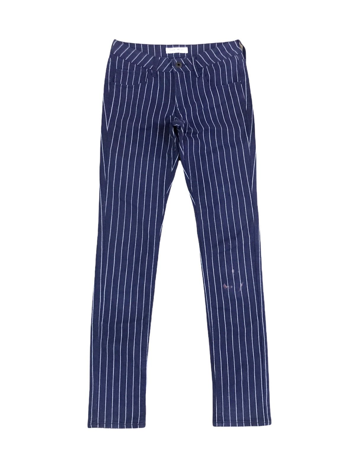 image of Heart Market Stripes Prisoner Skinny Pants in Blue/White Stripes, Men's (Size 26)