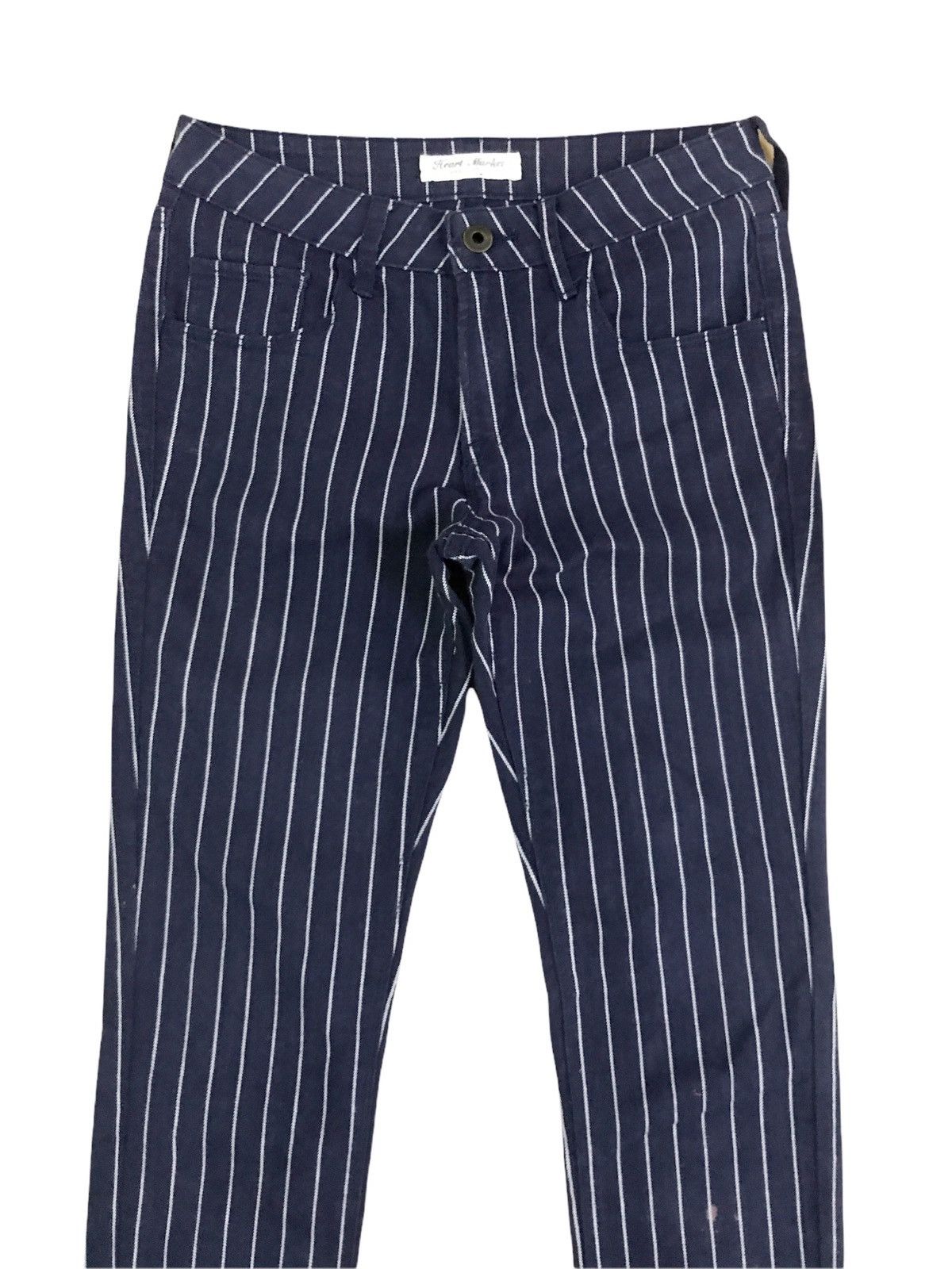 Japanese Brand Japanese Brand Heart Market Stripes Prisoner Skinny Pants Size US 26 / EU 42 - 3 Thumbnail