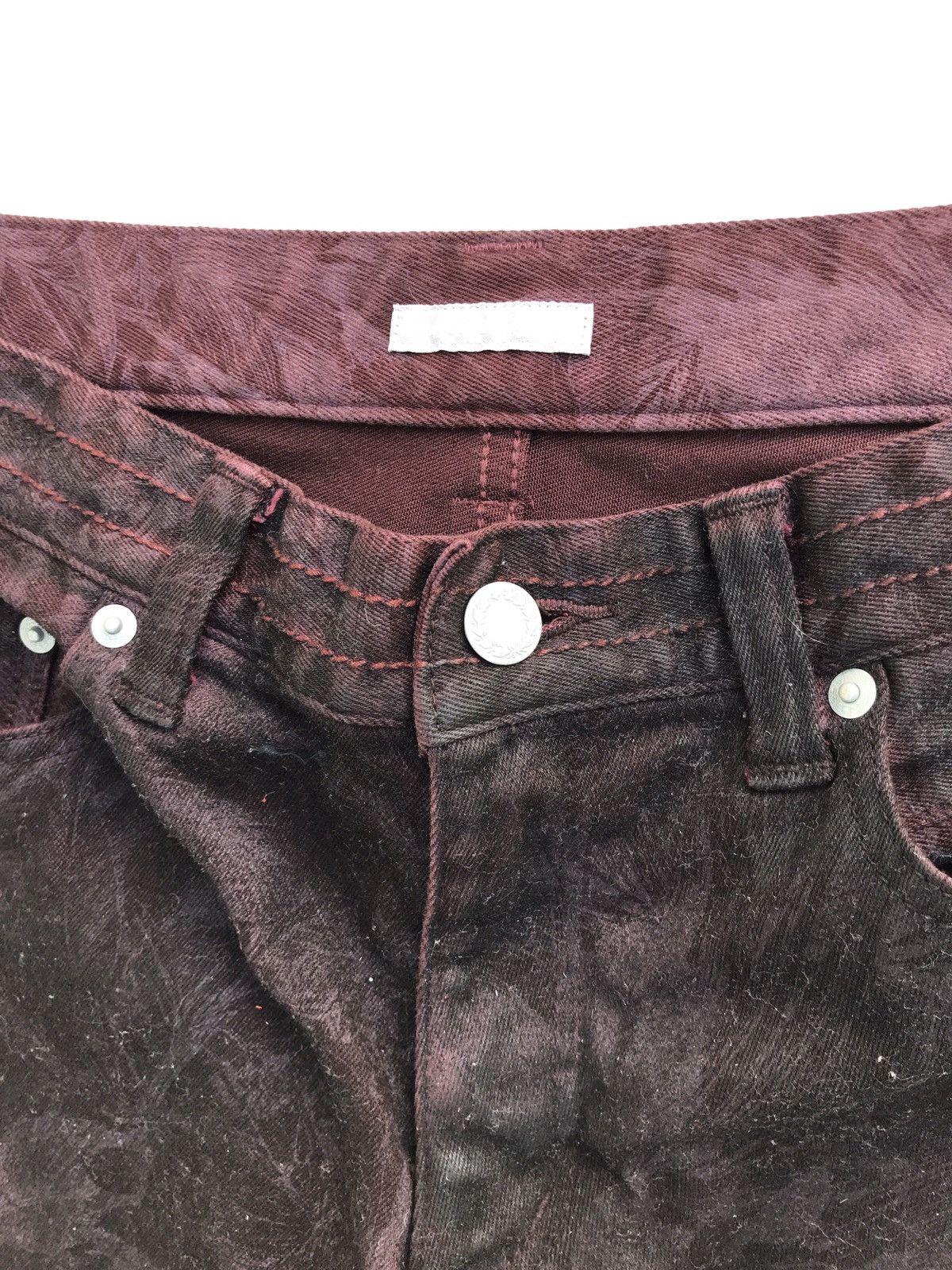 Designer × Japanese Brand Made In Japan High Street Coated Spray Process Floral Jeans Size US 30 / EU 46 - 6 Thumbnail