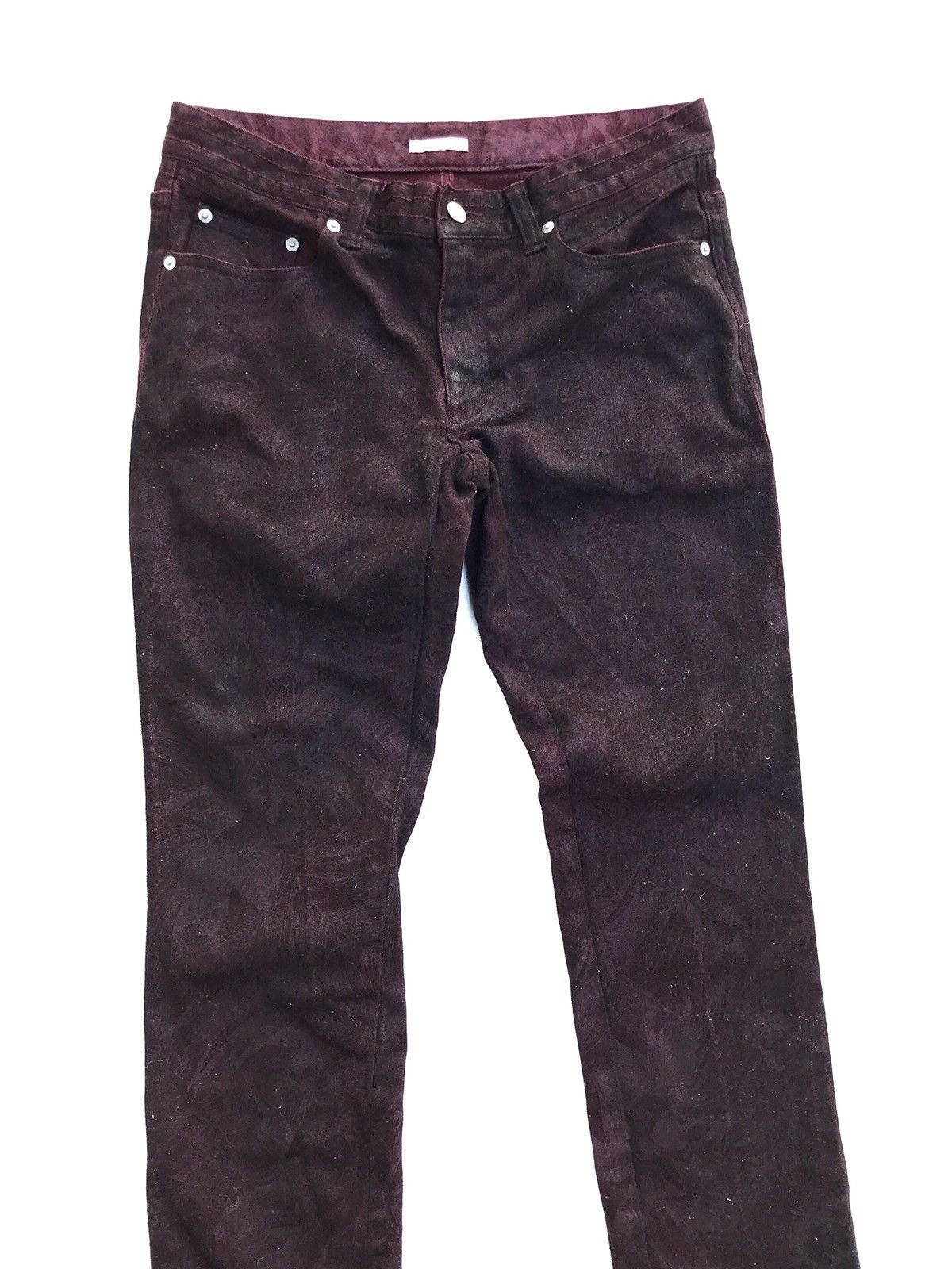 Designer × Japanese Brand Made In Japan High Street Coated Spray Process Floral Jeans Size US 30 / EU 46 - 1 Thumbnail
