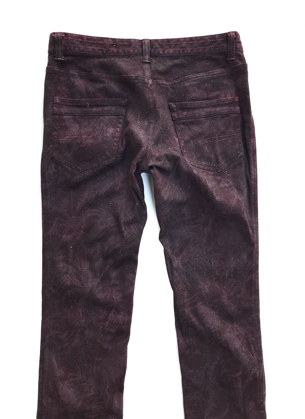 Designer × Japanese Brand Made In Japan High Street Coated Spray Process Floral Jeans Size US 30 / EU 46 - 4 Thumbnail