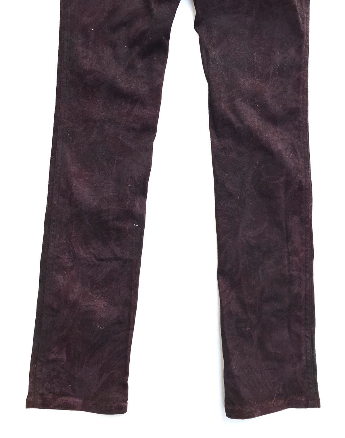 Designer × Japanese Brand Made In Japan High Street Coated Spray Process Floral Jeans Size US 30 / EU 46 - 5 Thumbnail