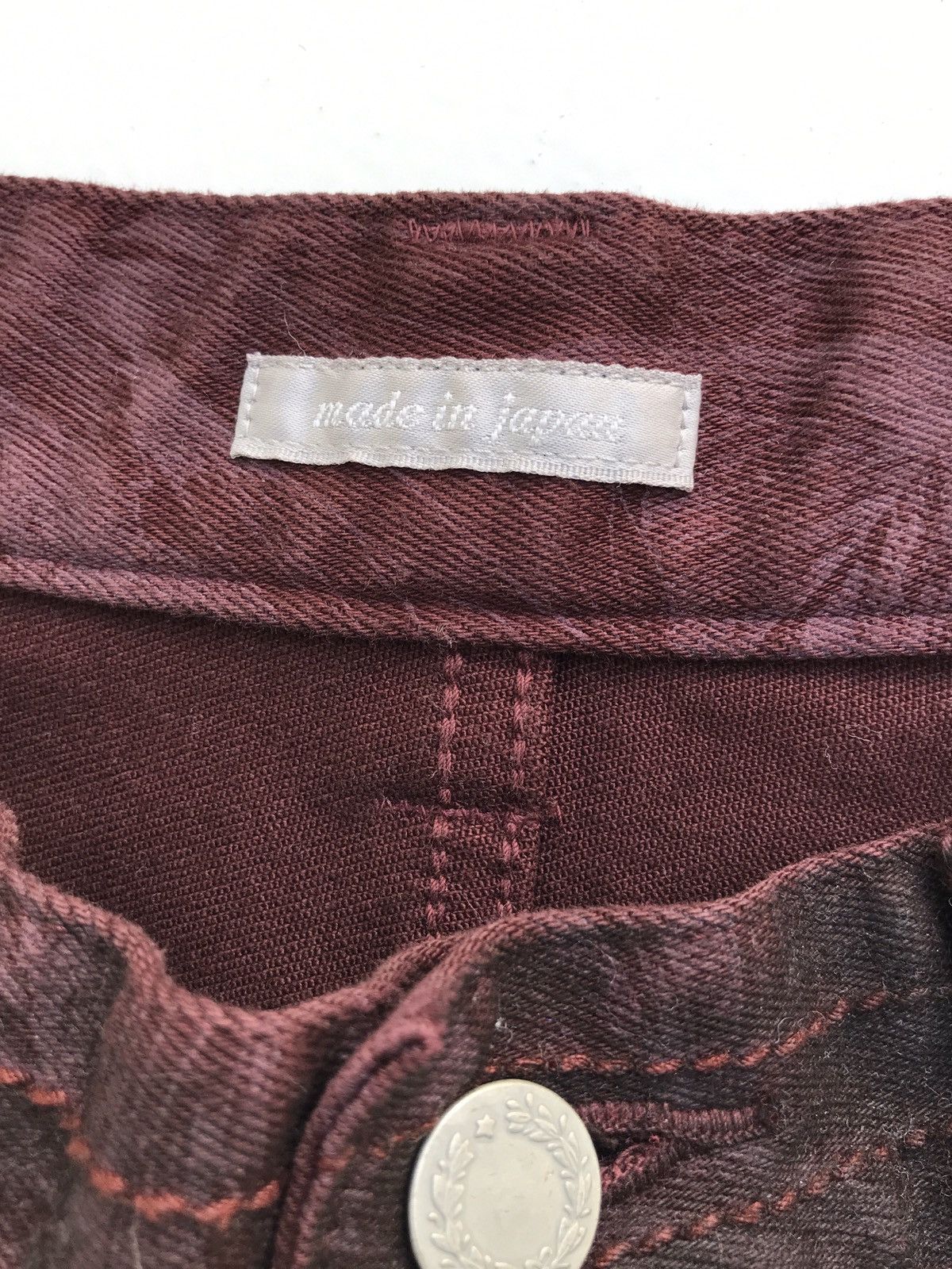 Designer × Japanese Brand Made In Japan High Street Coated Spray Process Floral Jeans Size US 30 / EU 46 - 7 Thumbnail