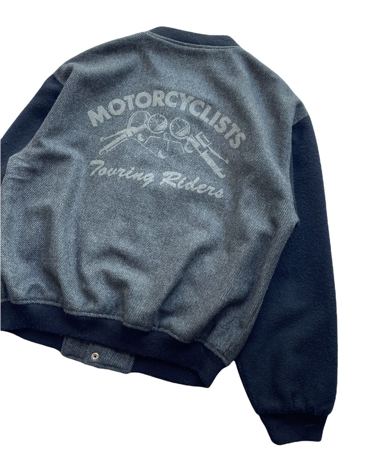Japanese Brand Vintage Motorcyclists Touring Riders Wool Bomber jacket Size US L / EU 52-54 / 3 - 3 Thumbnail