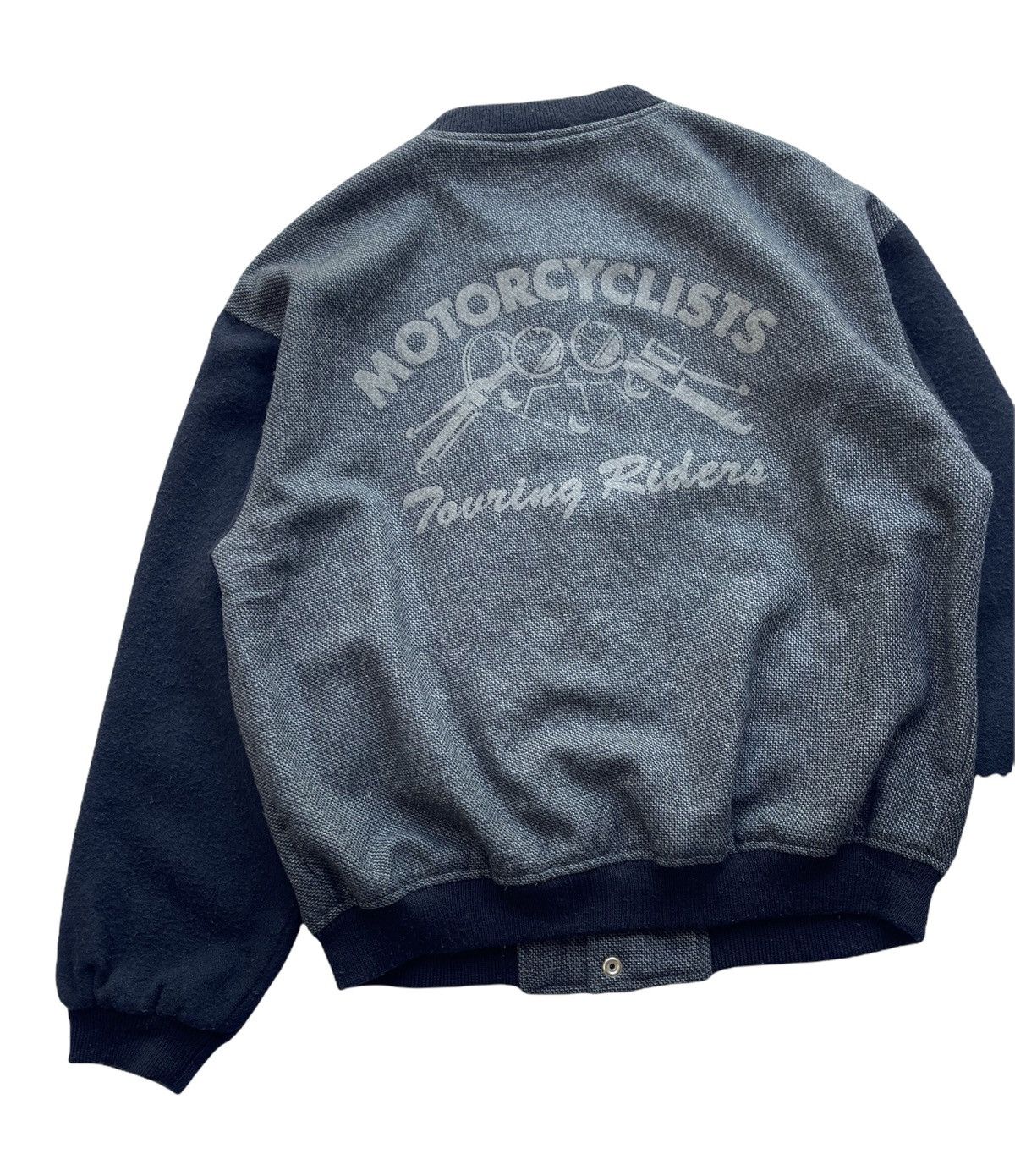 Japanese Brand Vintage Motorcyclists Touring Riders Wool Bomber jacket Size US L / EU 52-54 / 3 - 4 Thumbnail