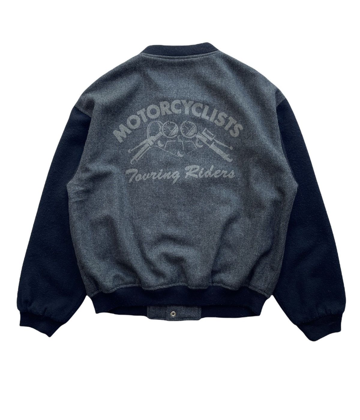 Japanese Brand Vintage Motorcyclists Touring Riders Wool Bomber jacket Size US L / EU 52-54 / 3 - 1 Thumbnail