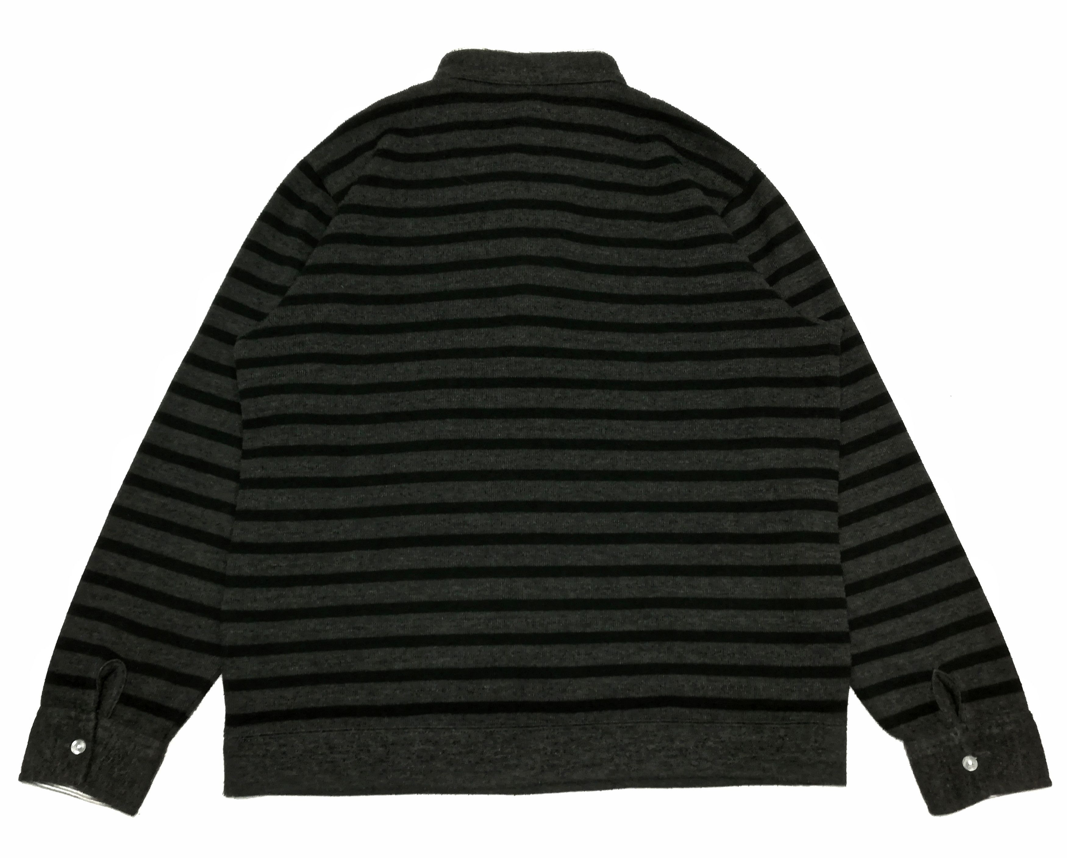 Kansai Yamamoto 🔥Kansai Yamamoto Pullover Half Button Up Stripe Sweatshirt Size US L / EU 52-54 / 3 - 8 Thumbnail