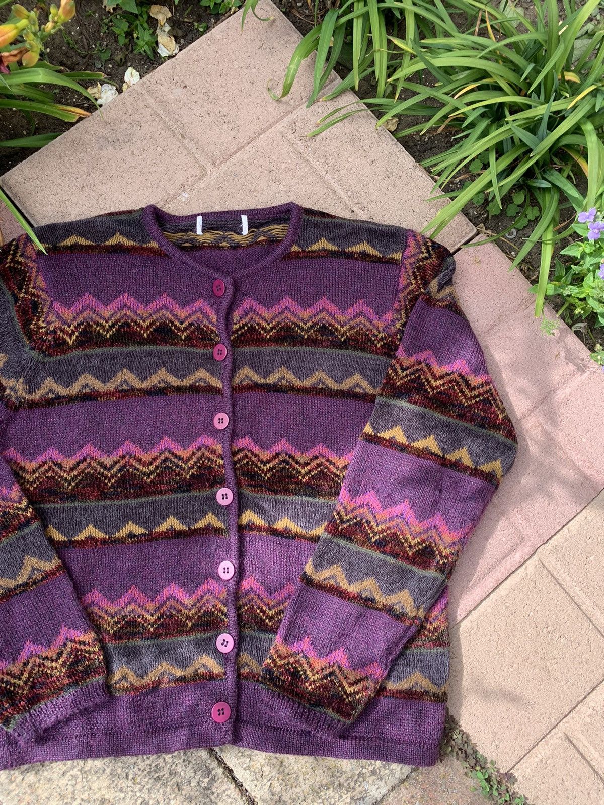 Japanese Brand RARE vintage mohair blend cardigan sweater Size US M / EU 48-50 / 2 - 2 Thumbnail