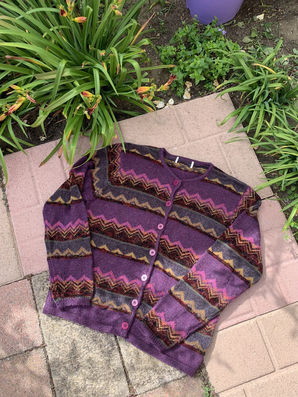 Japanese Brand RARE vintage mohair blend cardigan sweater Size US M / EU 48-50 / 2 - 4 Thumbnail