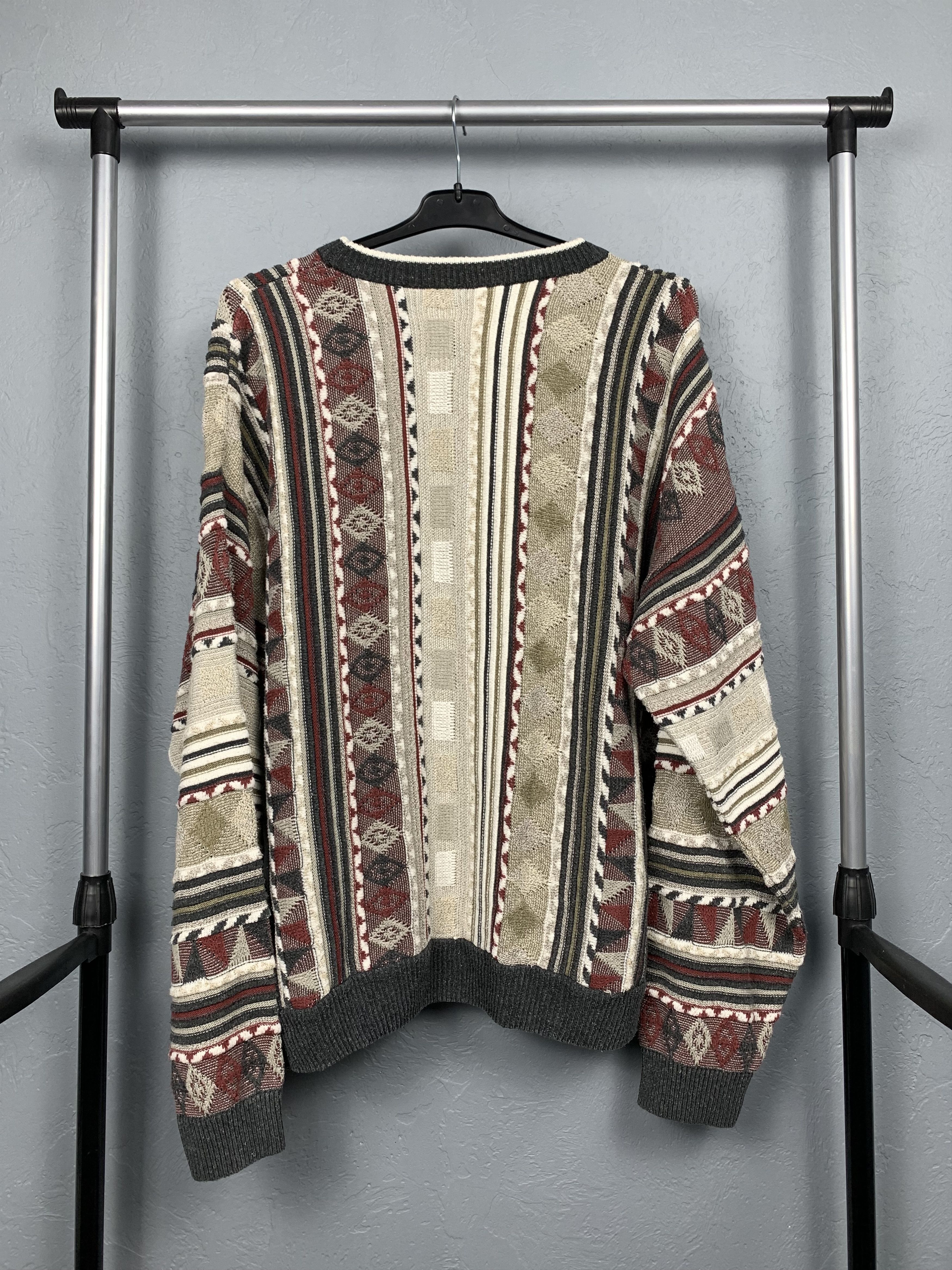 Vintage Vintage Coloured Cable Knit Sweater Coogi Style Size US L / EU 52-54 / 3 - 5 Thumbnail