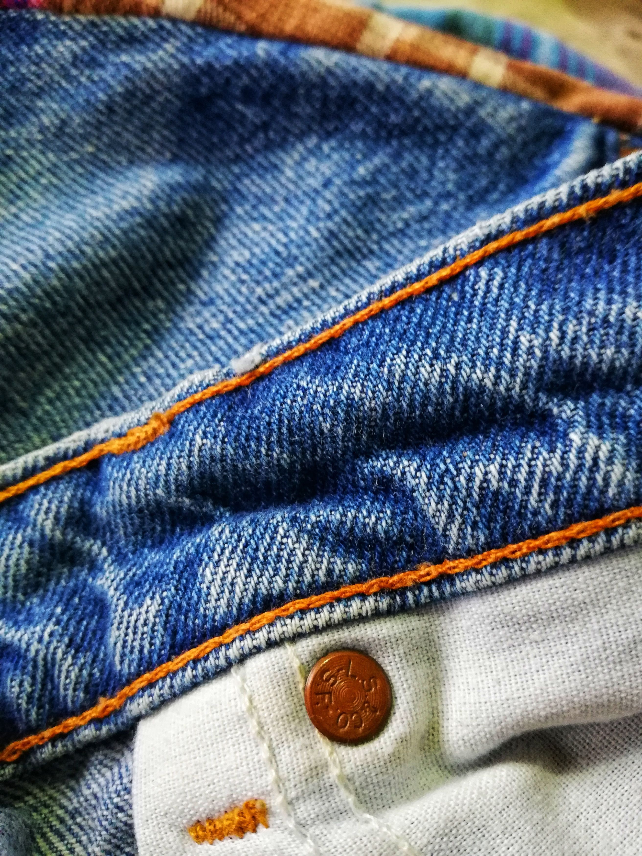 Levi's Vintage Clothing 🔥Levi's Customized Denim Patchwork Tartan Trews Jeans🔥 Size US 39 - 16 Thumbnail