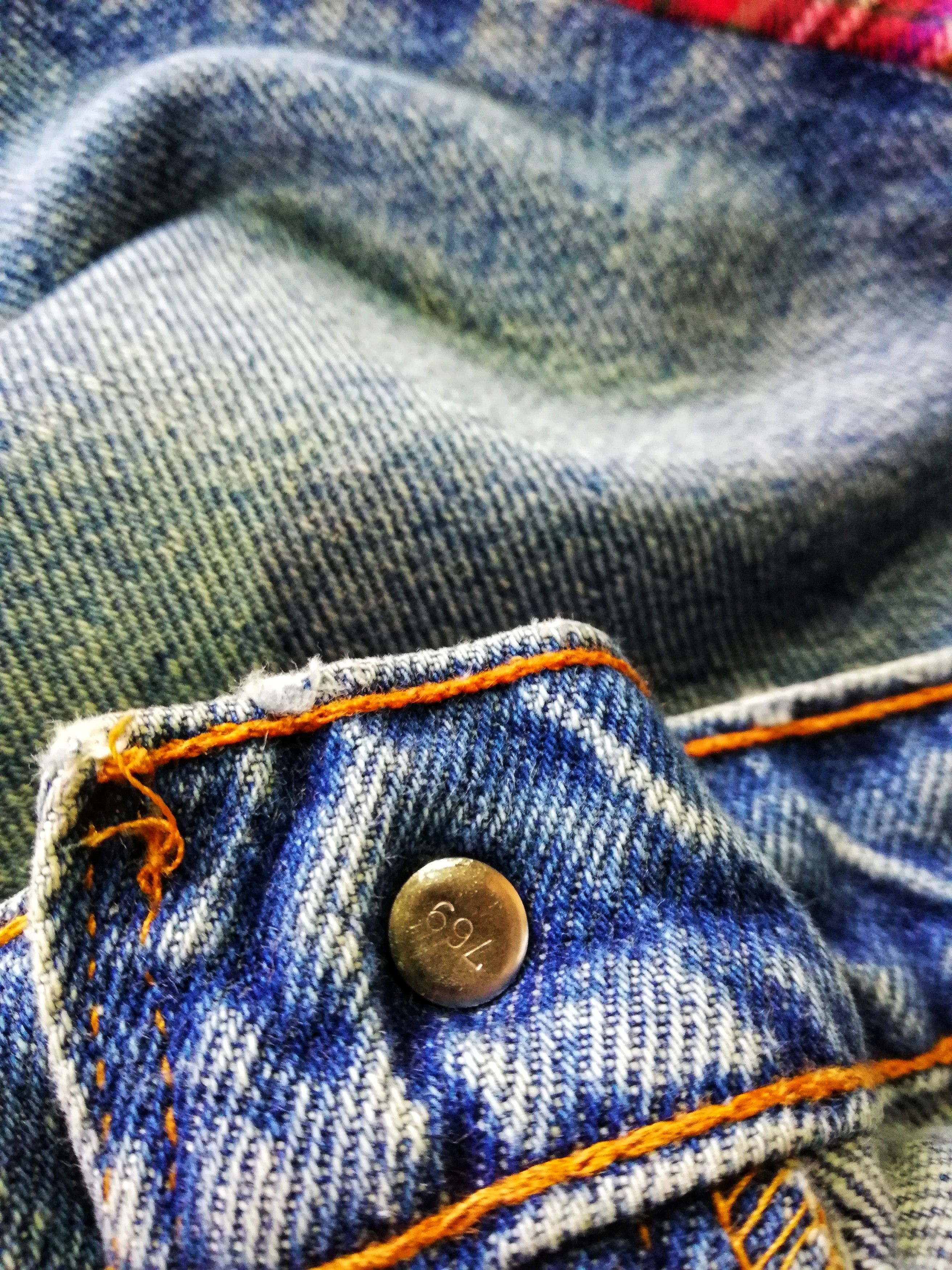 Levi's Vintage Clothing 🔥Levi's Customized Denim Patchwork Tartan Trews Jeans🔥 Size US 39 - 15 Thumbnail