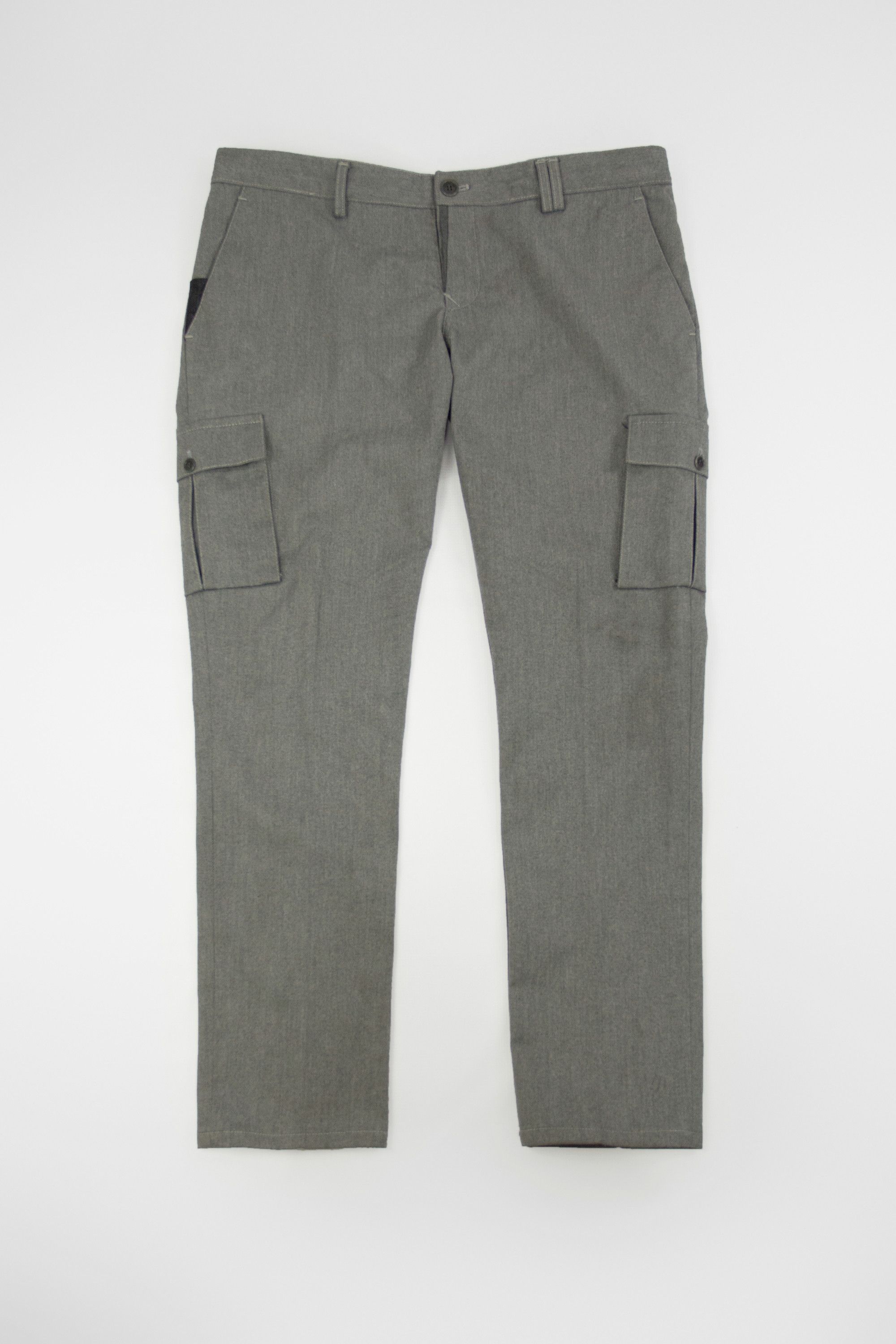 HAMAKI-HO HAMAKI-HO Men's Gray Twill Cargo Pants, EU 54, USA 44 Size US 38 / EU 54 - 7 Thumbnail