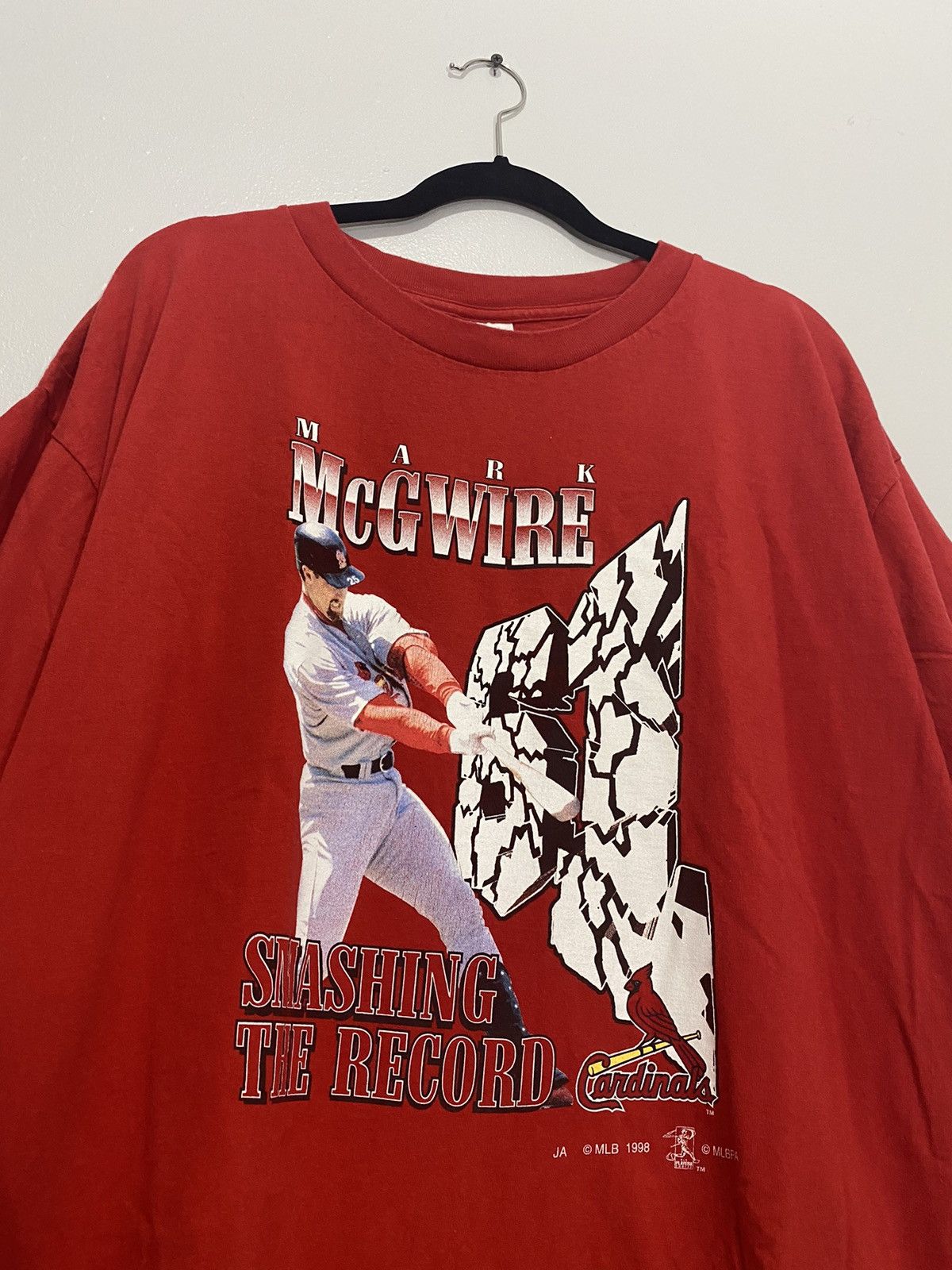 MLB Vintage 1998 Mark McGwire Home Run Record T-Shirt Size US XXL / EU 58 / 5 - 1 Thumbnail