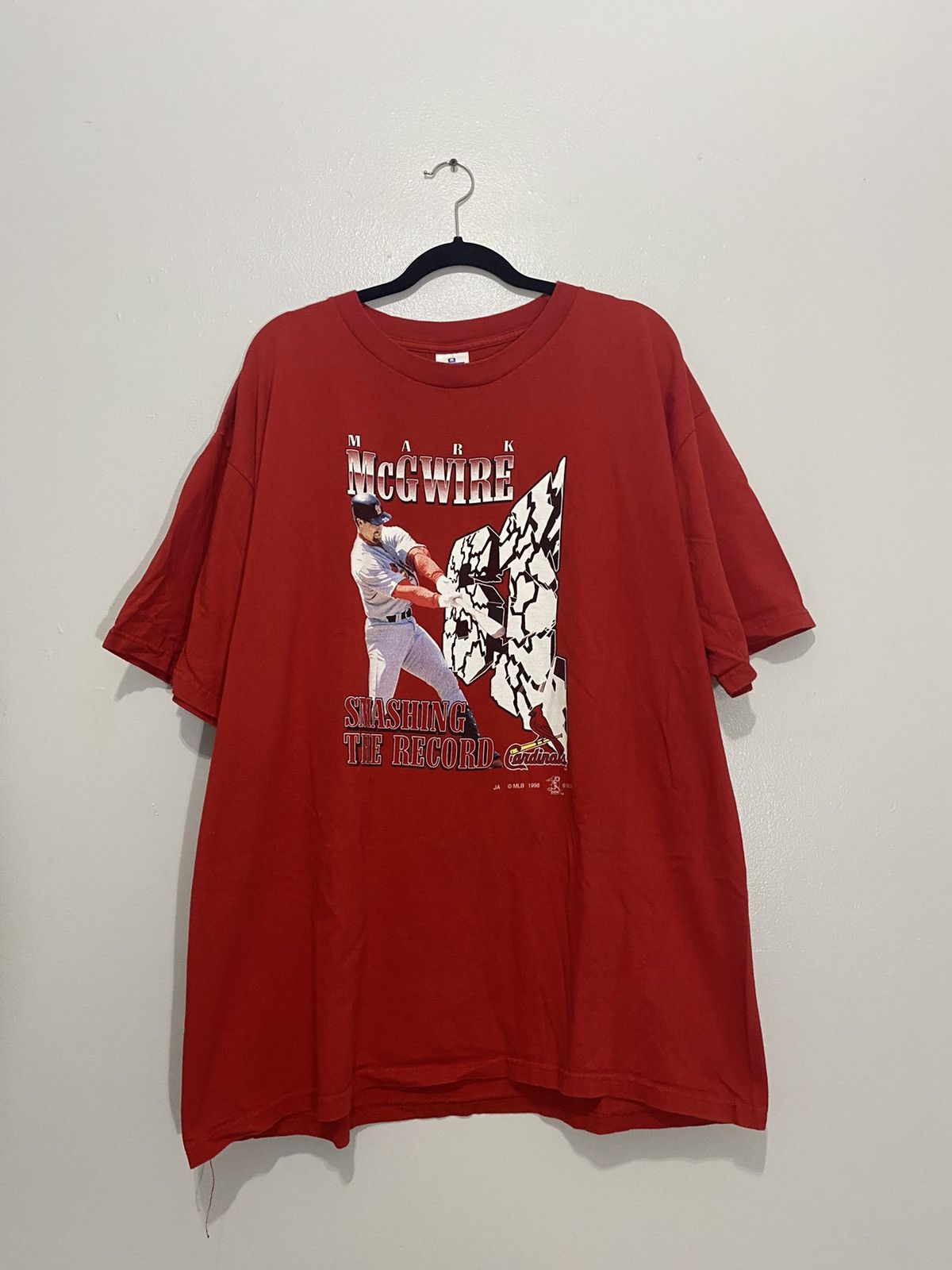 MLB Vintage 1998 Mark McGwire Home Run Record T-Shirt Size US XXL / EU 58 / 5 - 2 Thumbnail