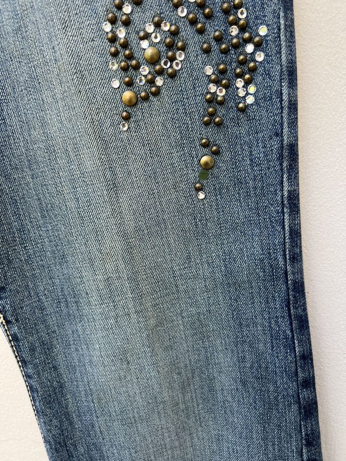 Tornado Mart Vintage Tornado Mart Japan Beaded Denim Super Flare Jeans Size US 30 / EU 46 - 16 Thumbnail