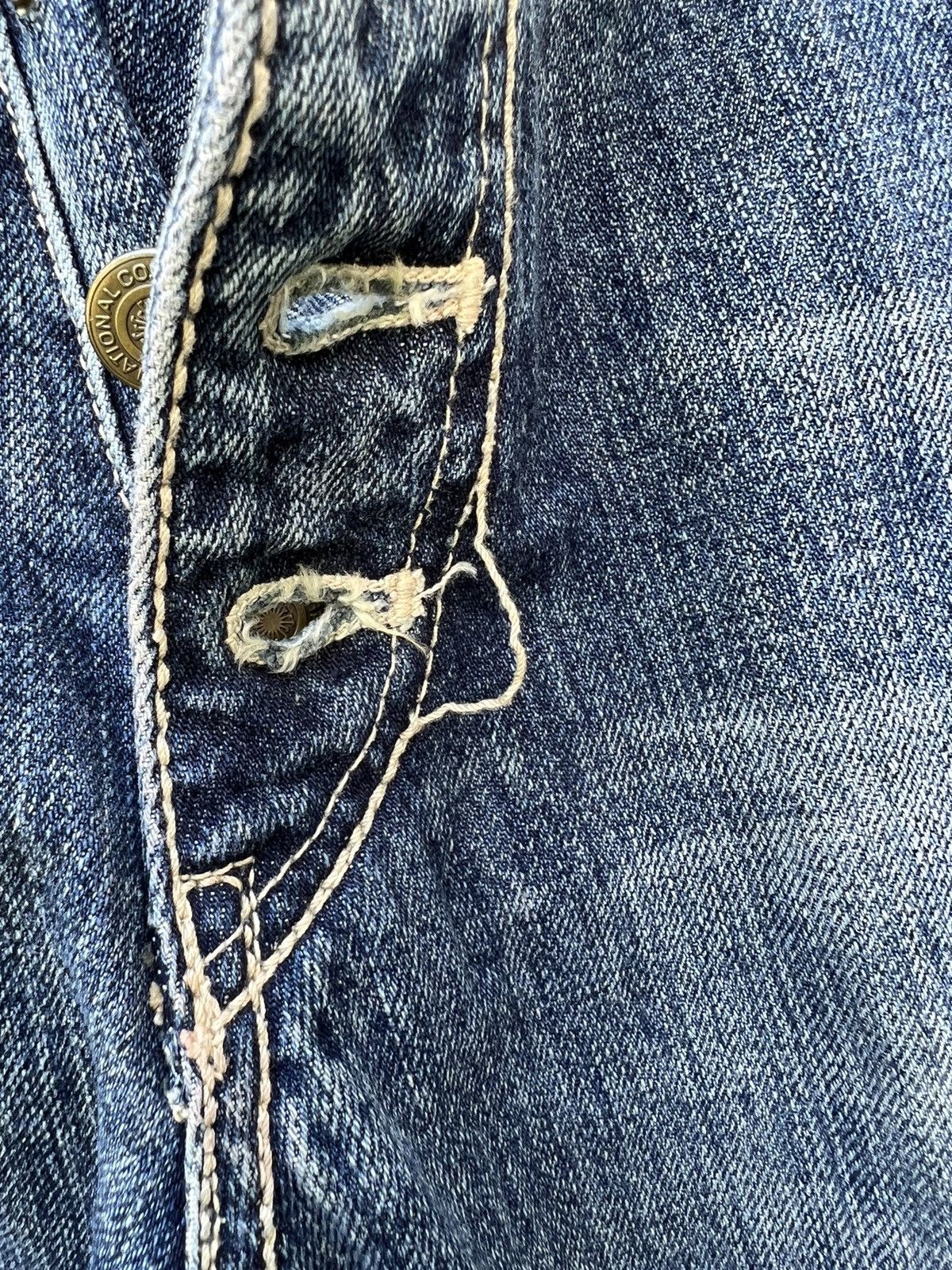 Tornado Mart Vintage Tornado Mart Japan Beaded Denim Super Flare Jeans Size US 30 / EU 46 - 8 Thumbnail